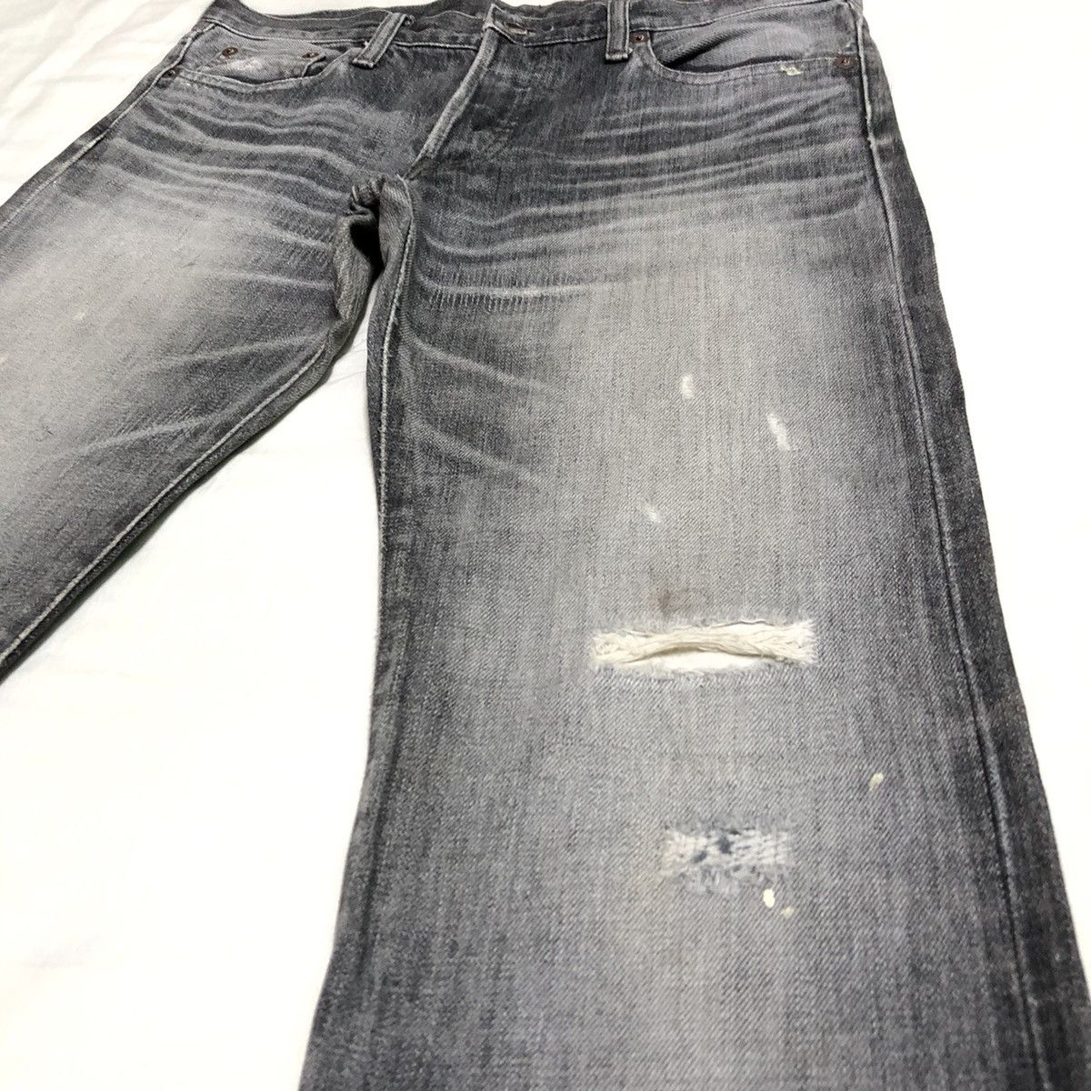 Japanese Brand Green Japan Distressed Selvedge Denim Size US 31 - 6 Thumbnail