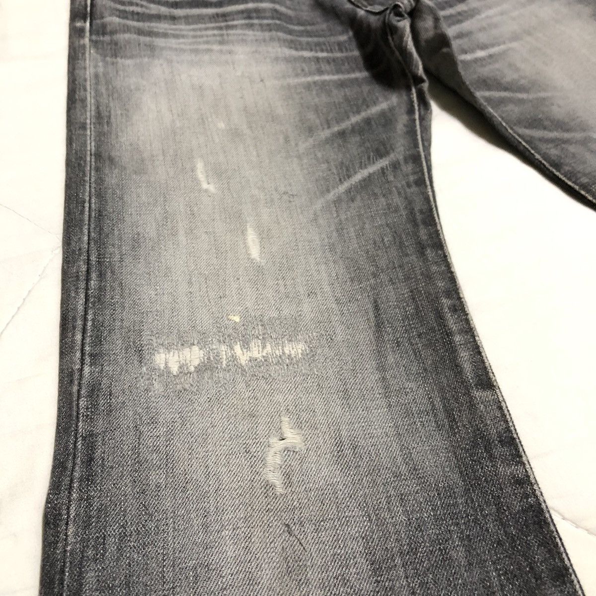 Japanese Brand Green Japan Distressed Selvedge Denim Size US 31 - 5 Thumbnail