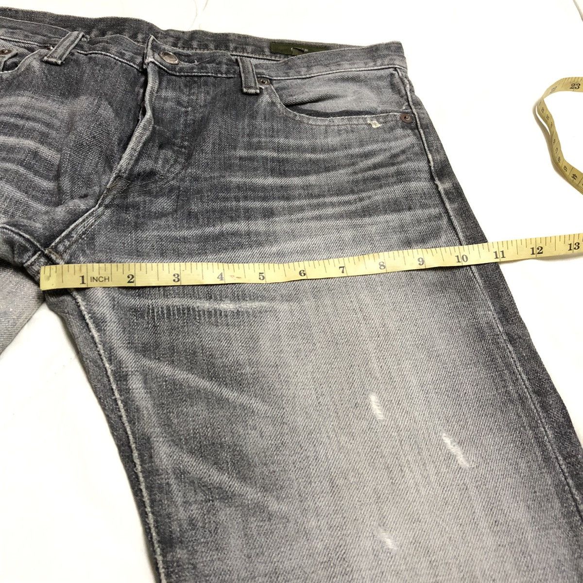 Japanese Brand Green Japan Distressed Selvedge Denim Size US 31 - 8 Thumbnail