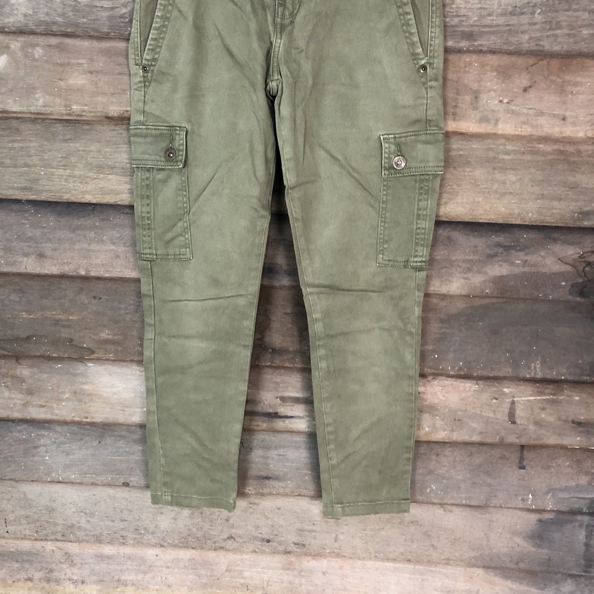 Faded Glory Levis Green multipocket skinny Cargo Pants #3397 Size US 28 / EU 44 - 3 Thumbnail