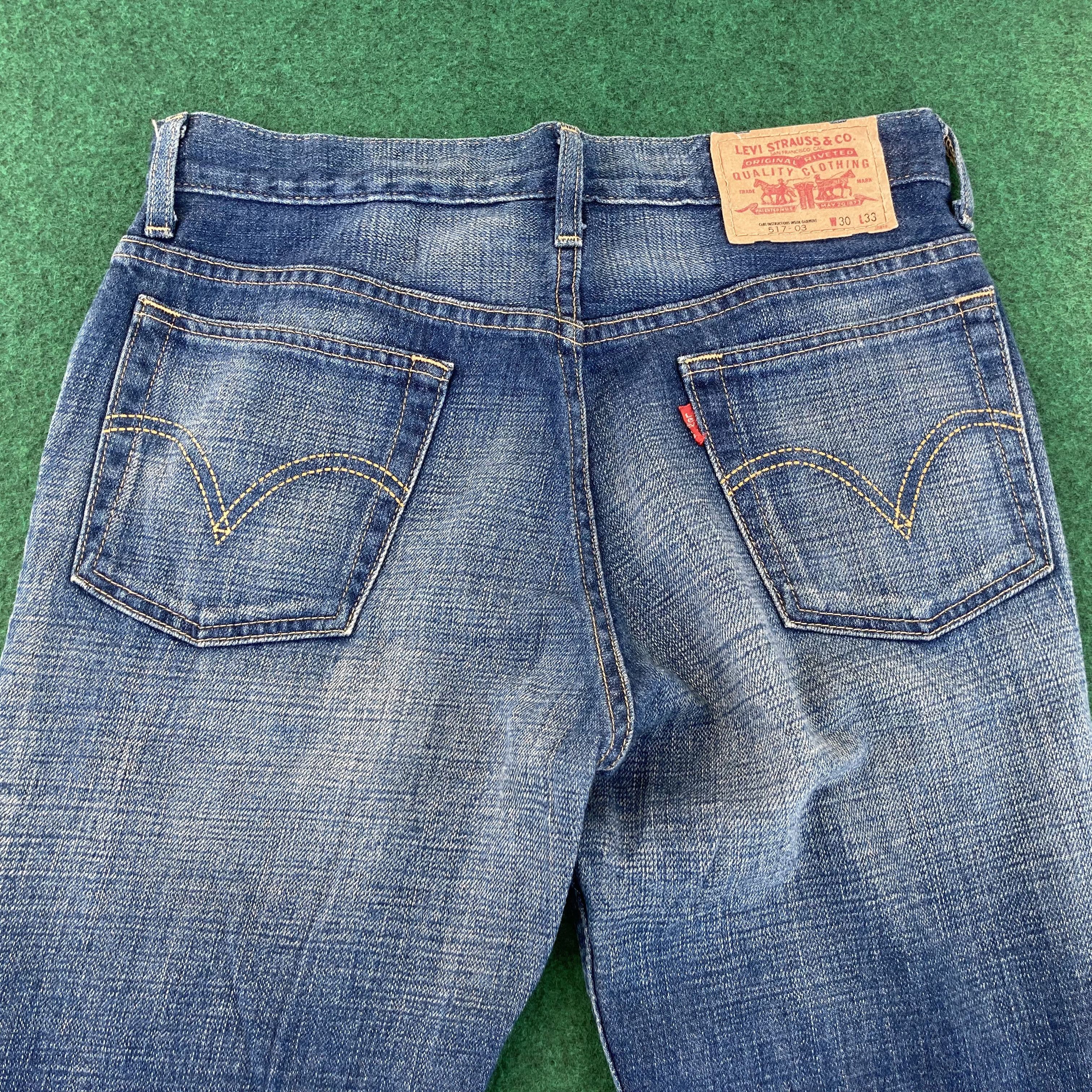 Levi's × Vintage Vtg Levis 517 Denim Bootcut Punk 29 Grunge Mods Jeans Size US 29 - 6 Thumbnail