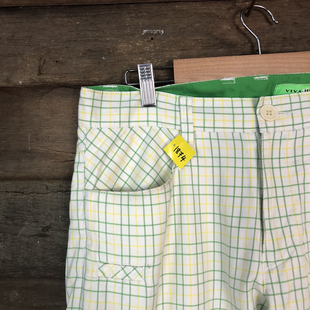 Japanese Brand DLL Viva Heart Checkred Cargo Multipocket Pants #1874 Size US 30 / EU 46 - 4 Thumbnail