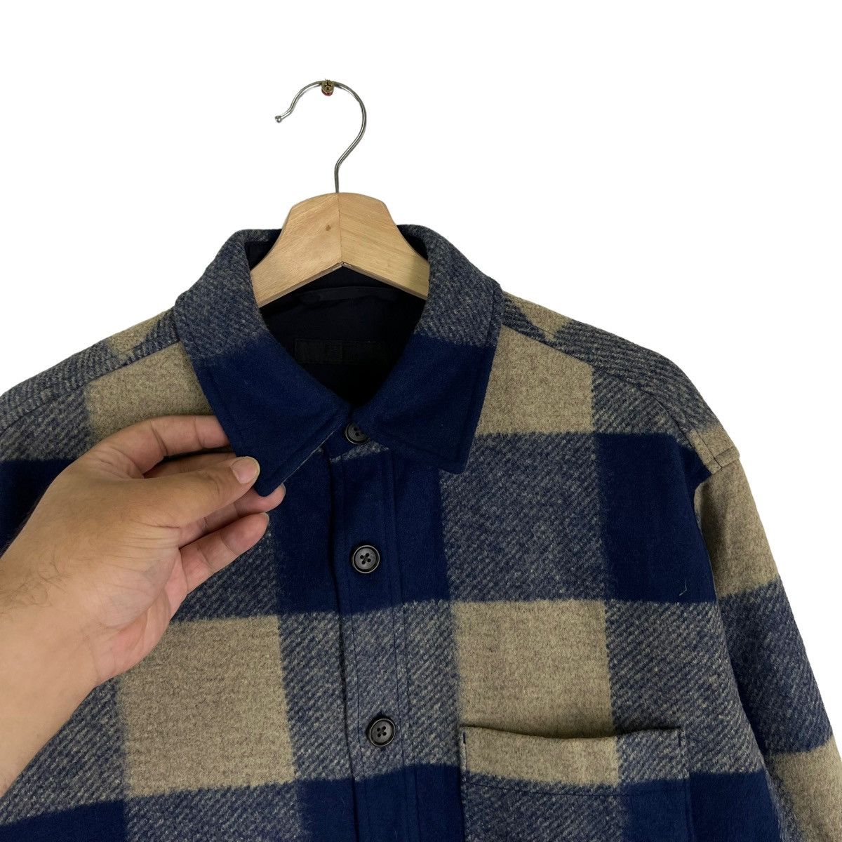 Japanese Brand VINTAGE WOOL JACKET TARTAN DESIGN UNIQLO JAPAN Size US M / EU 48-50 / 2 - 6 Thumbnail