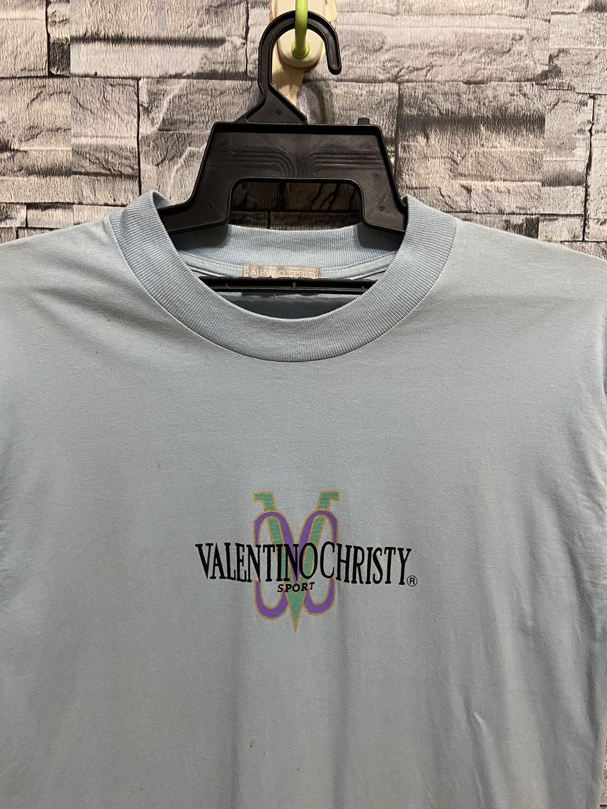 Valentino Vintage Valentino Christy t shirt big logo Size US M / EU 48-50 / 2 - 2 Thumbnail
