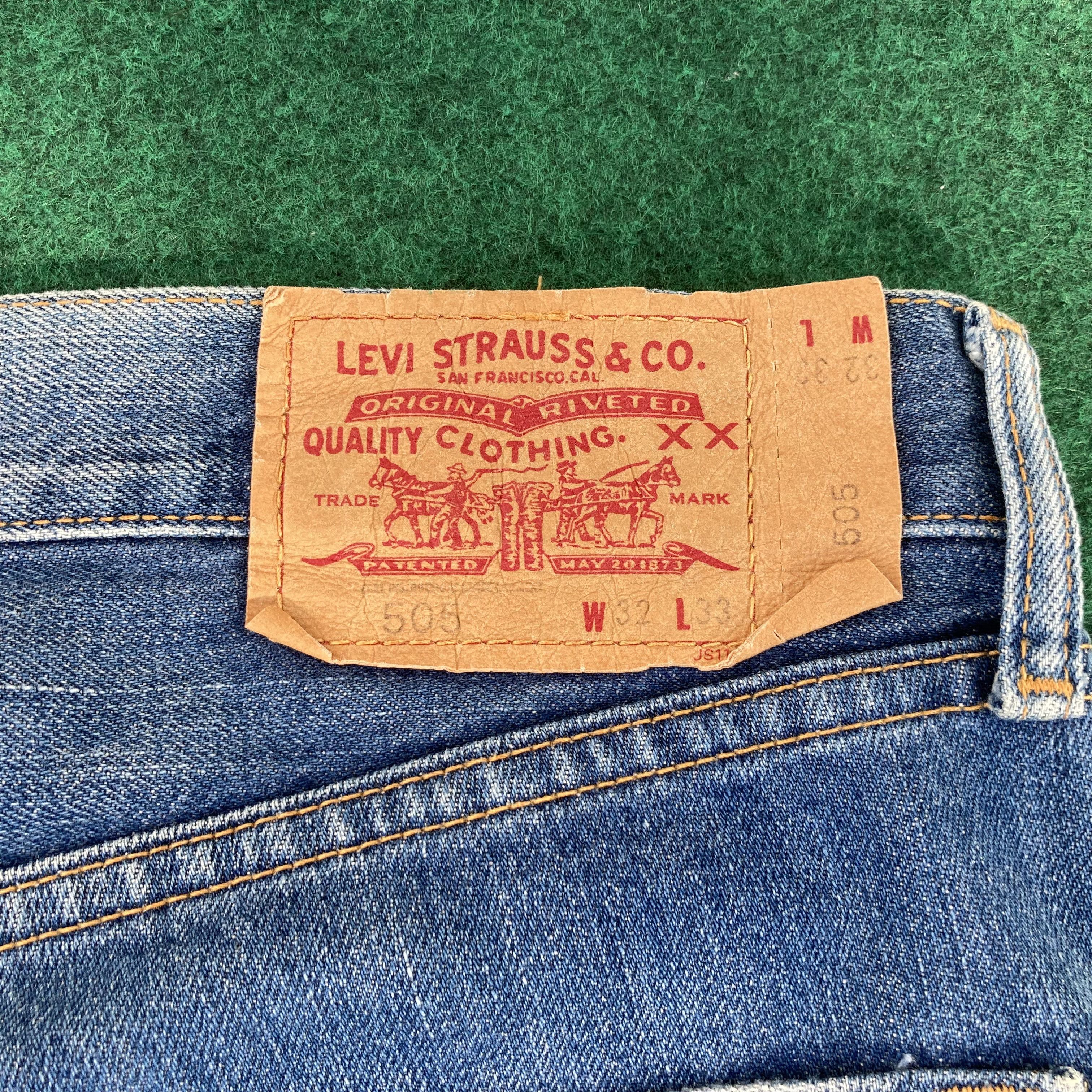 Levi's × Vintage Vtg Levis 505 Distressed Ripped Jeans 90s Grunge Punk Jeans Size US 34 / EU 50 - 8 Thumbnail