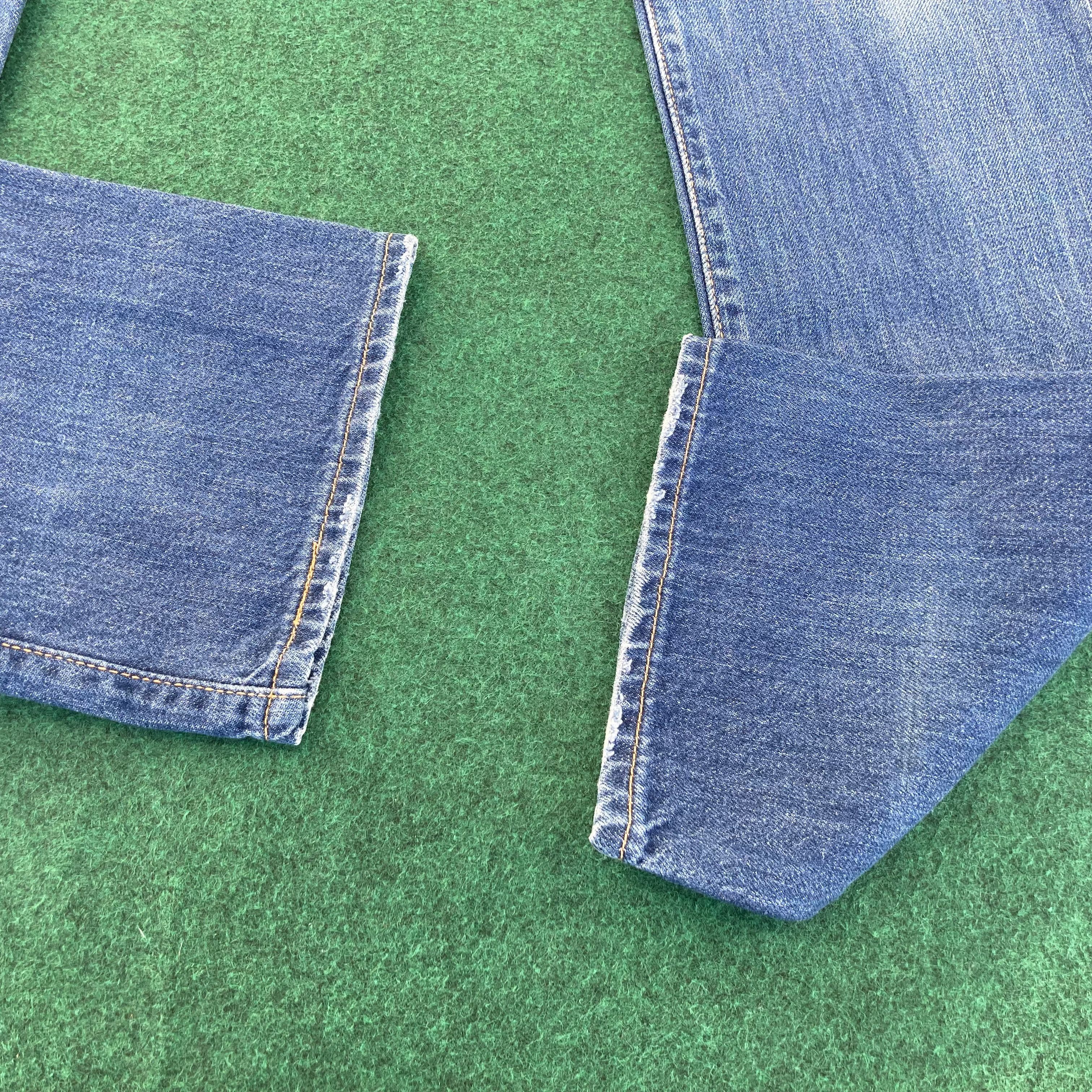 Levi's × Vintage Vtg Levis 505 Distressed Ripped Jeans 90s Grunge Punk Jeans Size US 34 / EU 50 - 7 Thumbnail