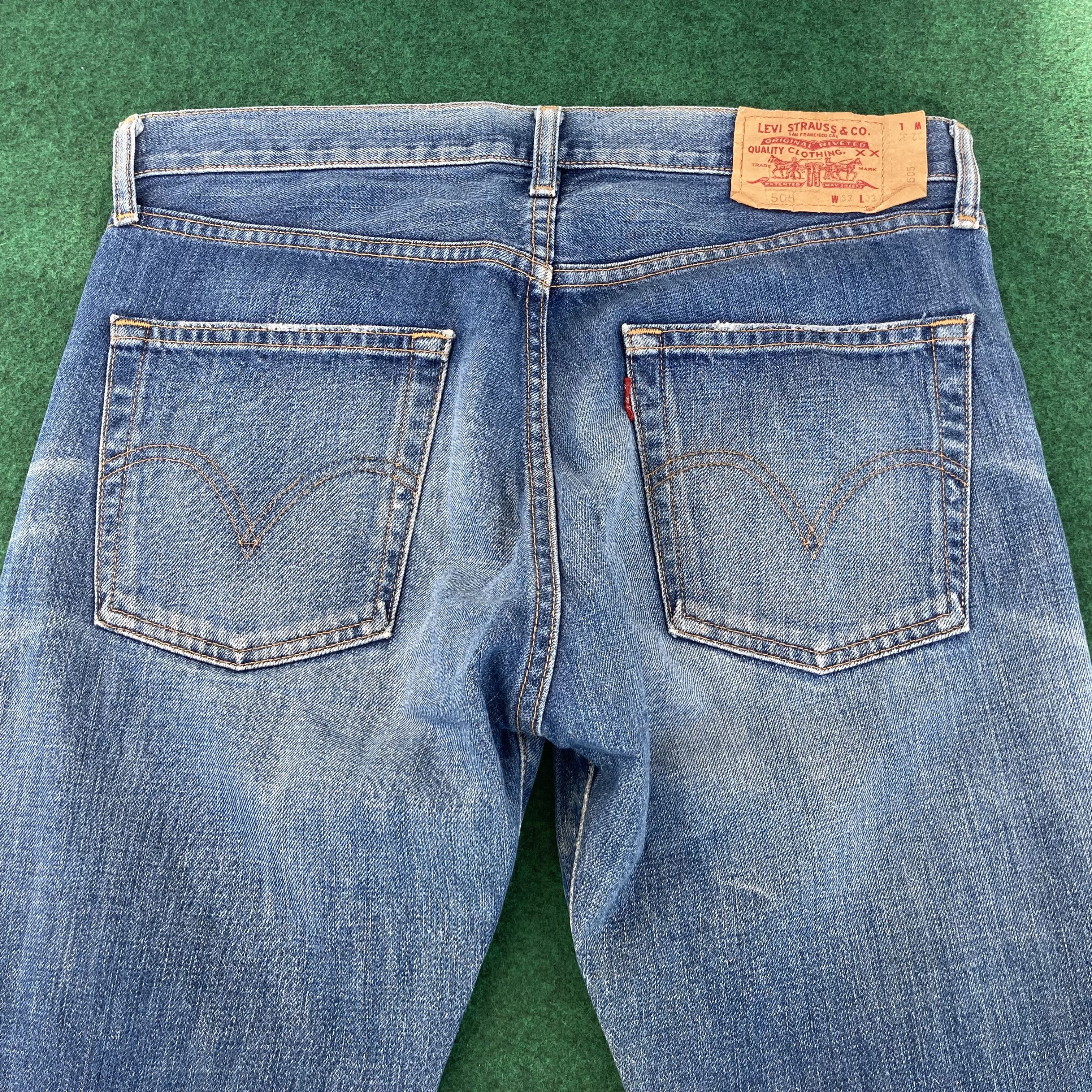 Levi's × Vintage Vtg Levis 505 Distressed Ripped Jeans 90s Grunge Punk Jeans Size US 34 / EU 50 - 9 Thumbnail
