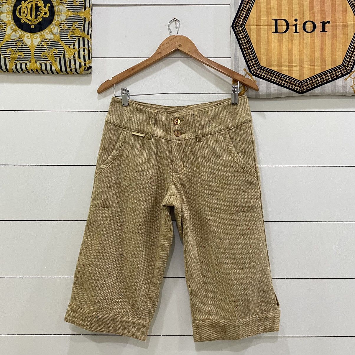 image of Vintage Oakley Wool Quarter Shorts On Kapital Style in Beige, Men's (Size 30)