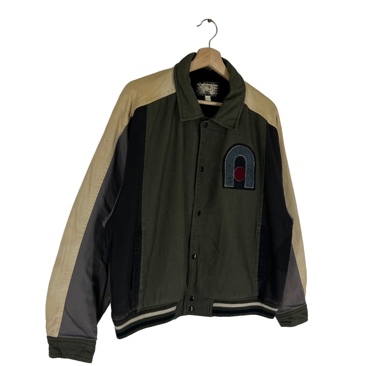 Japanese Brand VINTAGE VARSITY JACKET BIG LOGO JAPAN MADE Size US M / EU 48-50 / 2 - 3 Thumbnail