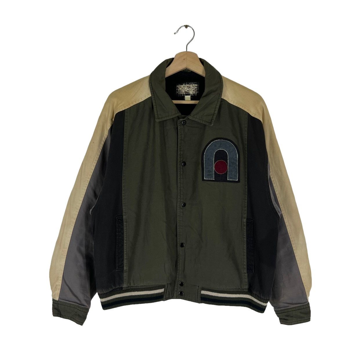 Japanese Brand VINTAGE VARSITY JACKET BIG LOGO JAPAN MADE Size US M / EU 48-50 / 2 - 1 Thumbnail