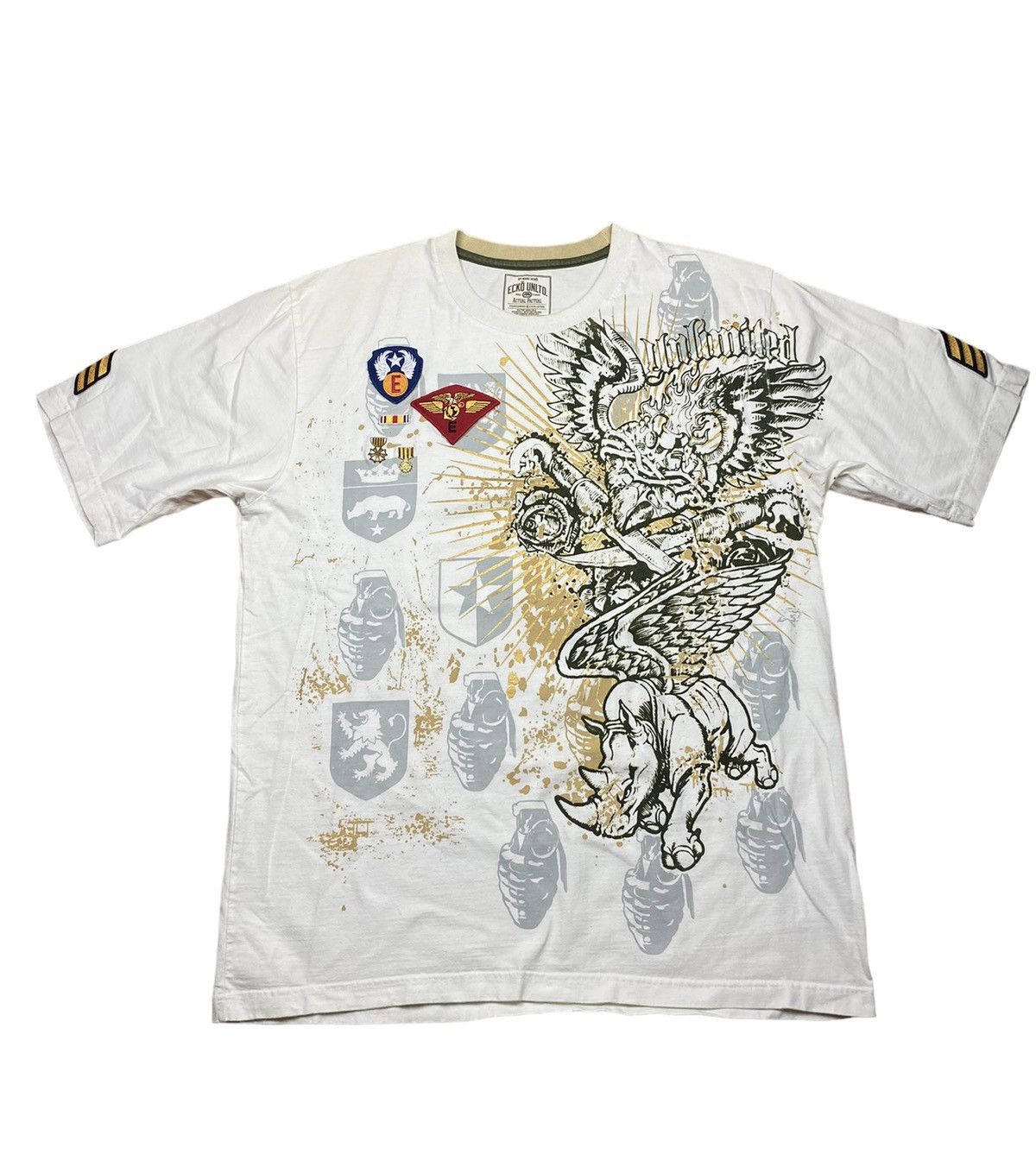 Marc Ecko Vintage Y2K Ecko Unltd All Over Print Graphic Tee MMA Size US XXL / EU 58 / 5 - 1 Thumbnail