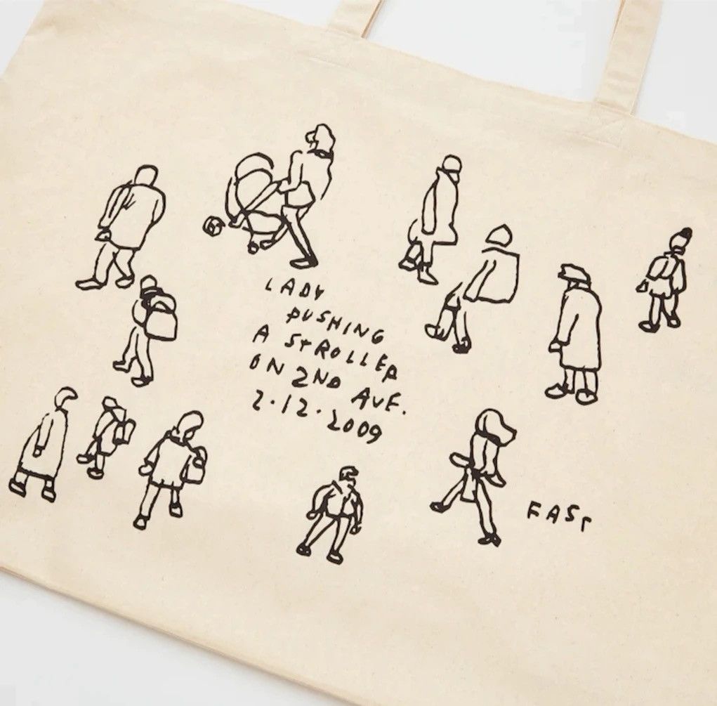 Japanese Brand New Jason Polan Tote Bag Limited Edition / Uniqlo / Eva Size ONE SIZE - 3 Thumbnail