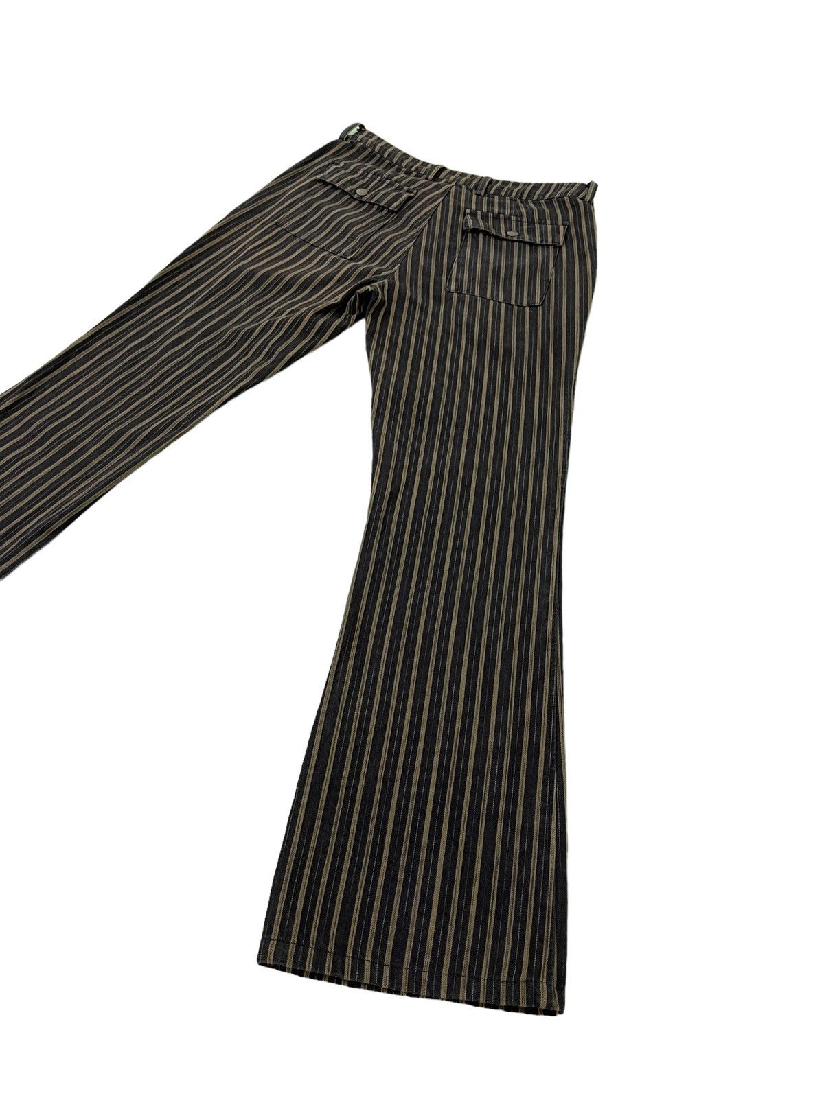 Japanese Brand Flare Striped Pant Et Boite Japan Boot Cut 5🟦0 Size US 28 / EU 44 - 3 Thumbnail