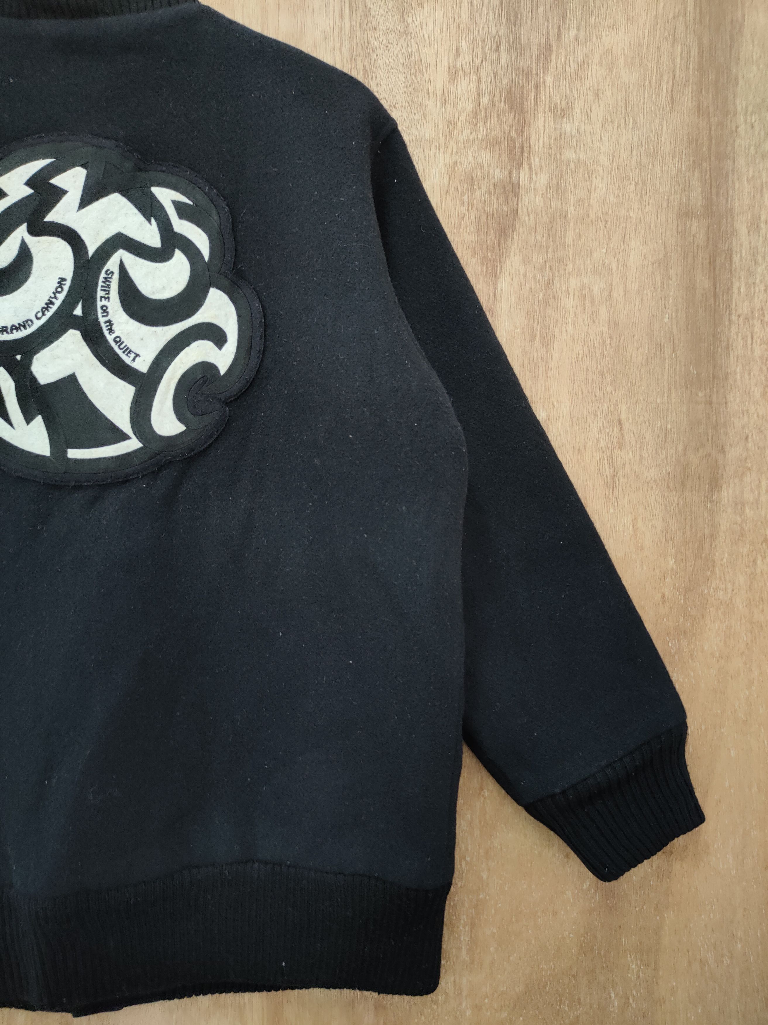 Japanese Brand Grand Canyon black wool varsity jacket vintage #4099 Size US M / EU 48-50 / 2 - 3 Thumbnail