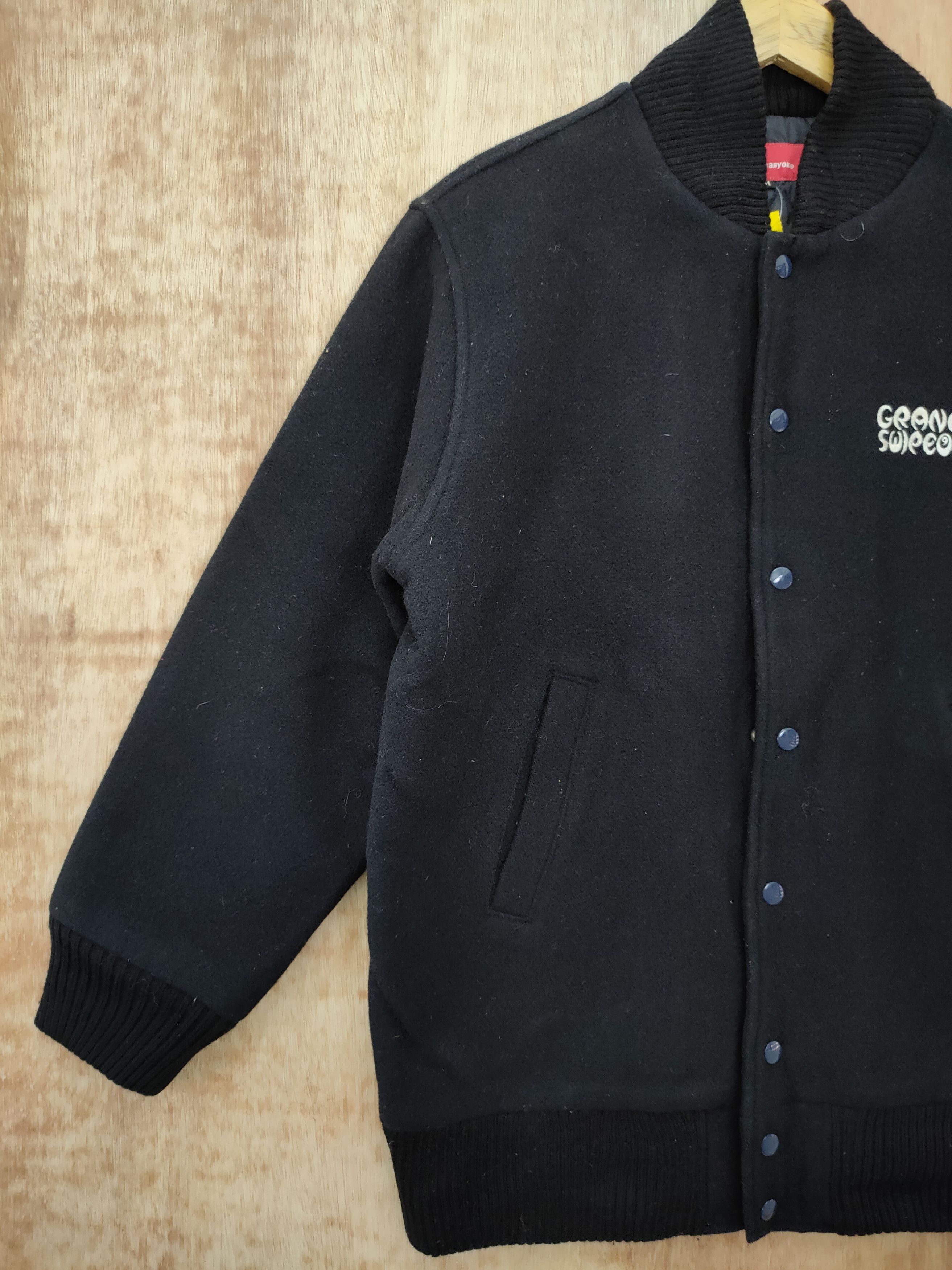 Japanese Brand Grand Canyon black wool varsity jacket vintage #4099 Size US M / EU 48-50 / 2 - 7 Thumbnail