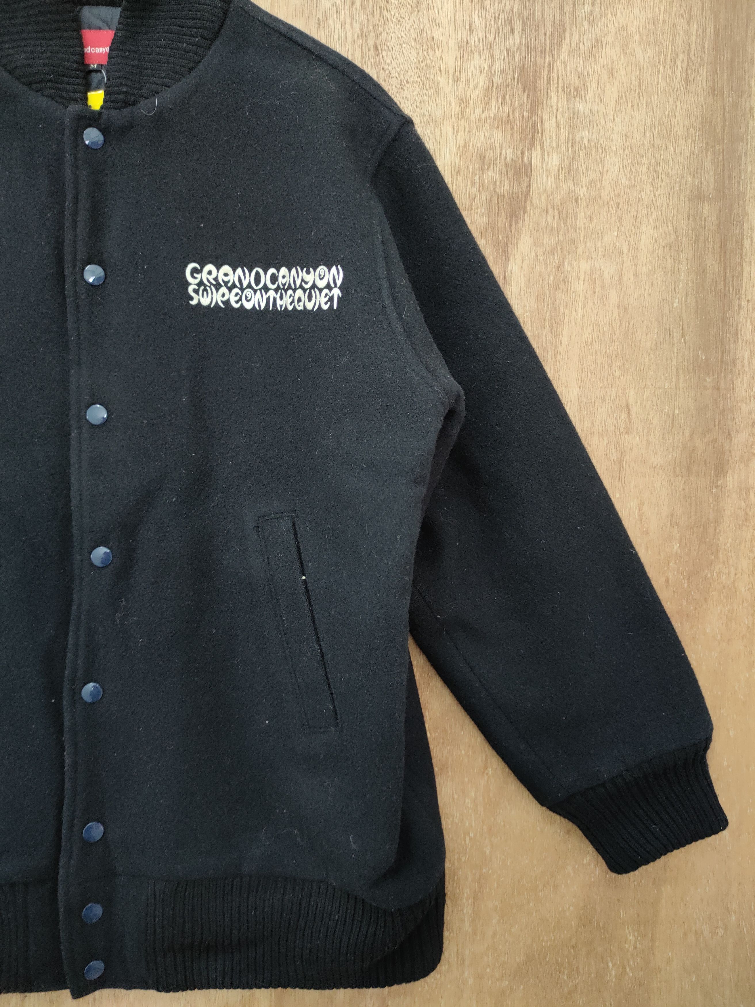 Japanese Brand Grand Canyon black wool varsity jacket vintage #4099 Size US M / EU 48-50 / 2 - 8 Thumbnail