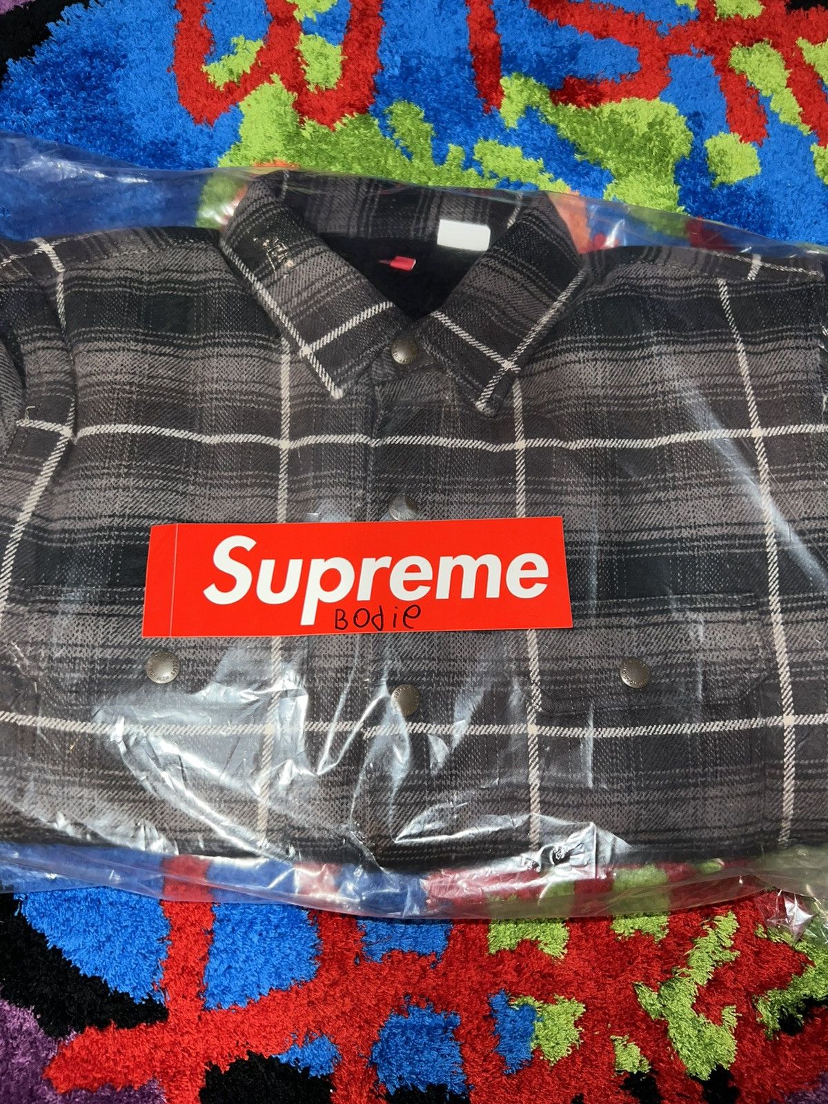 Supreme Supreme Shearling Lined Flannel Shirt | Grailed