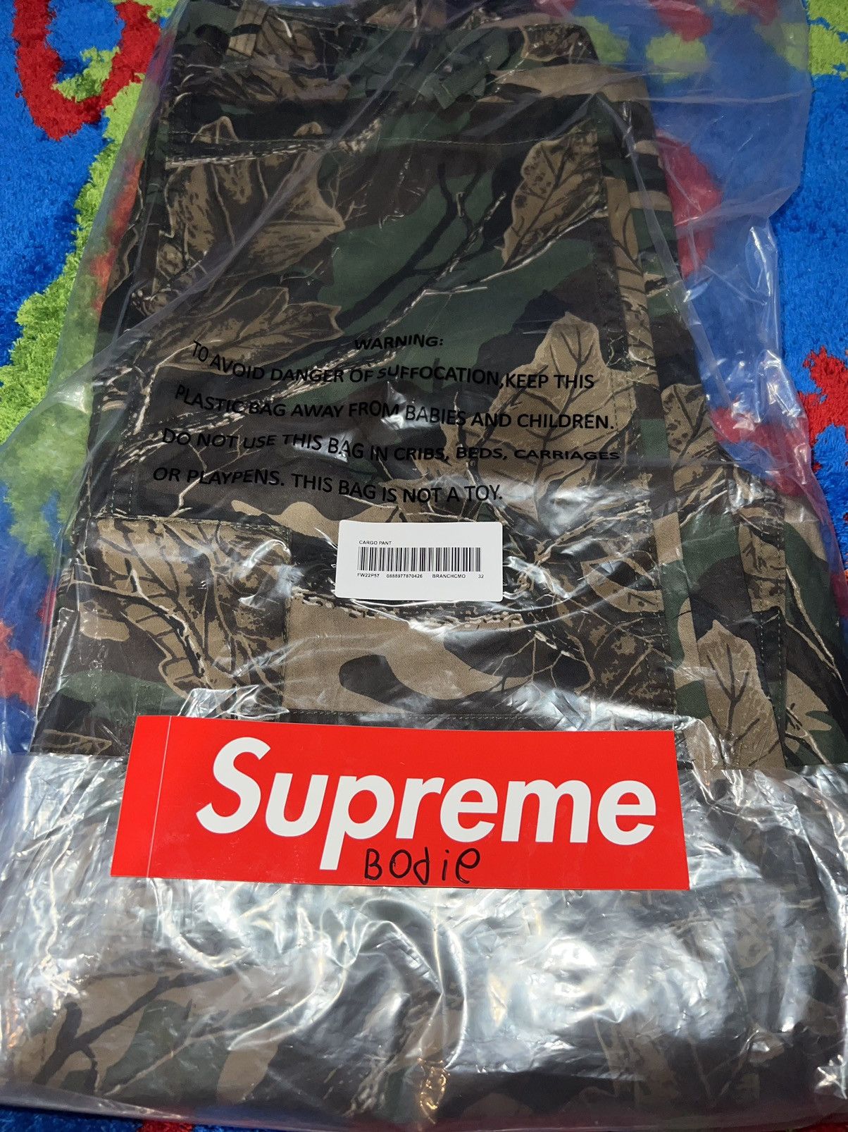 image of Supreme Cargo Pant Camo (Fw22), Men's (Size 32)