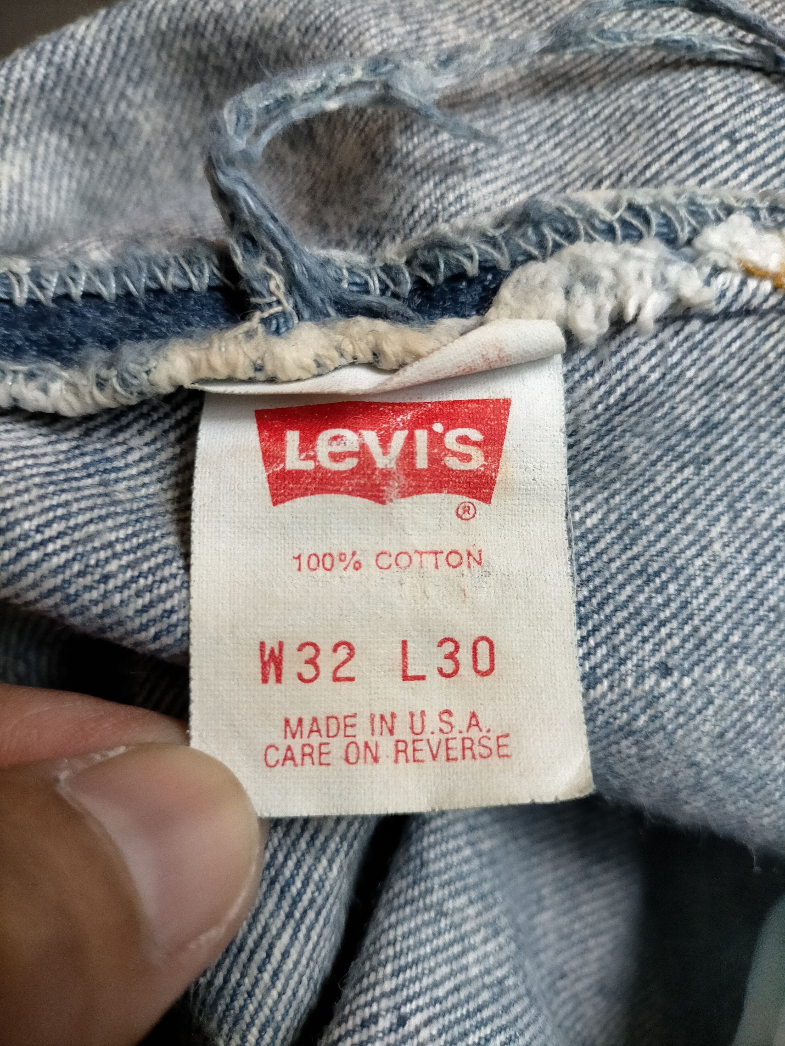 Levi's Vintage Clothing Vintage 80s Levis 501 Acid wash Jeans Size US 31 - 14 Thumbnail