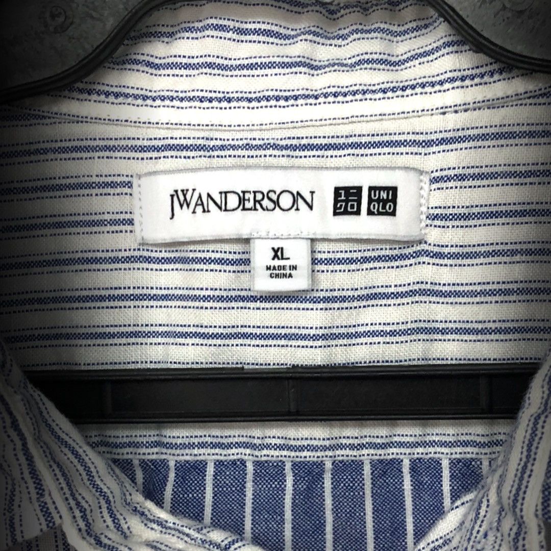 JW Anderson × Uniqlo Striped Chambray S/S Button Up Shirt Size US XL / EU 56 / 4 - 3 Thumbnail