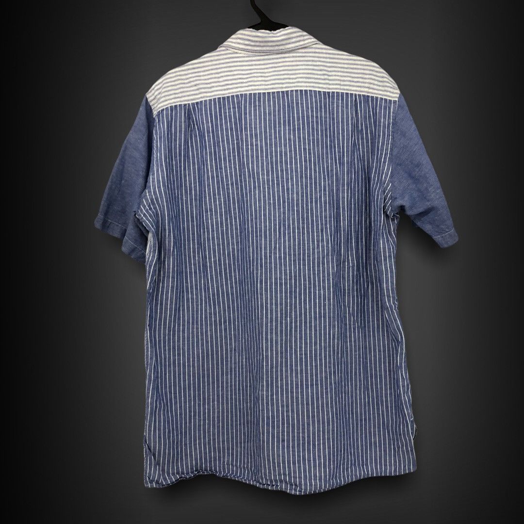JW Anderson × Uniqlo Striped Chambray S/S Button Up Shirt Size US XL / EU 56 / 4 - 5 Thumbnail