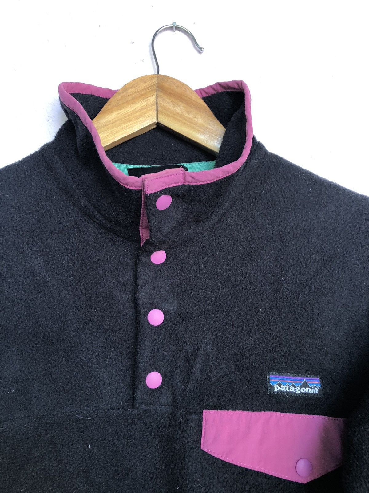 Patagonia Patagonia Winter Snap-T Fleece Black pink Women Sweaters Size XS / US 0-2 / IT 36-38 - 2 Thumbnail