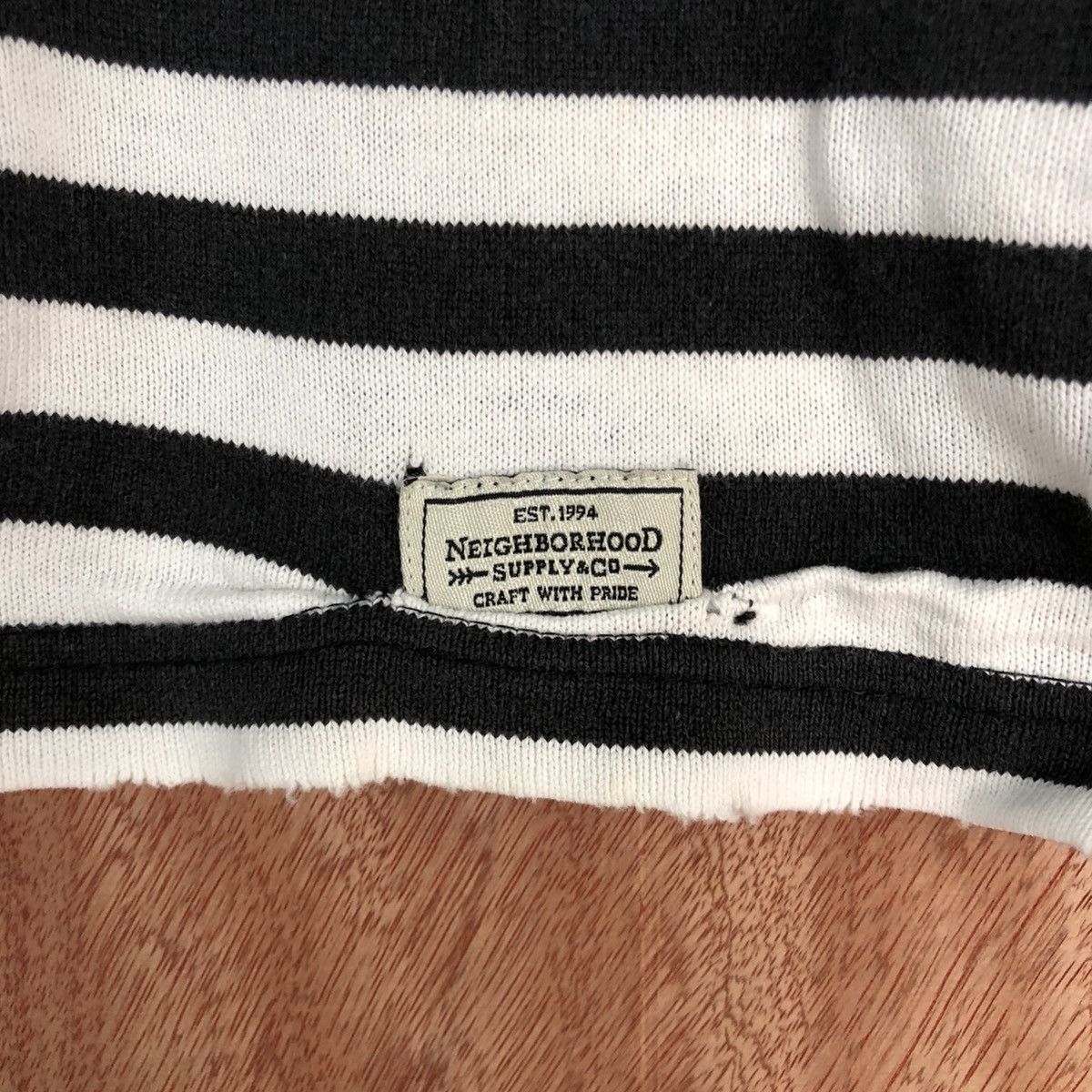 Neighborhood DL Neighborhood Striped Border Long Sleeve Tee #1681 Size US M / EU 48-50 / 2 - 10 Thumbnail