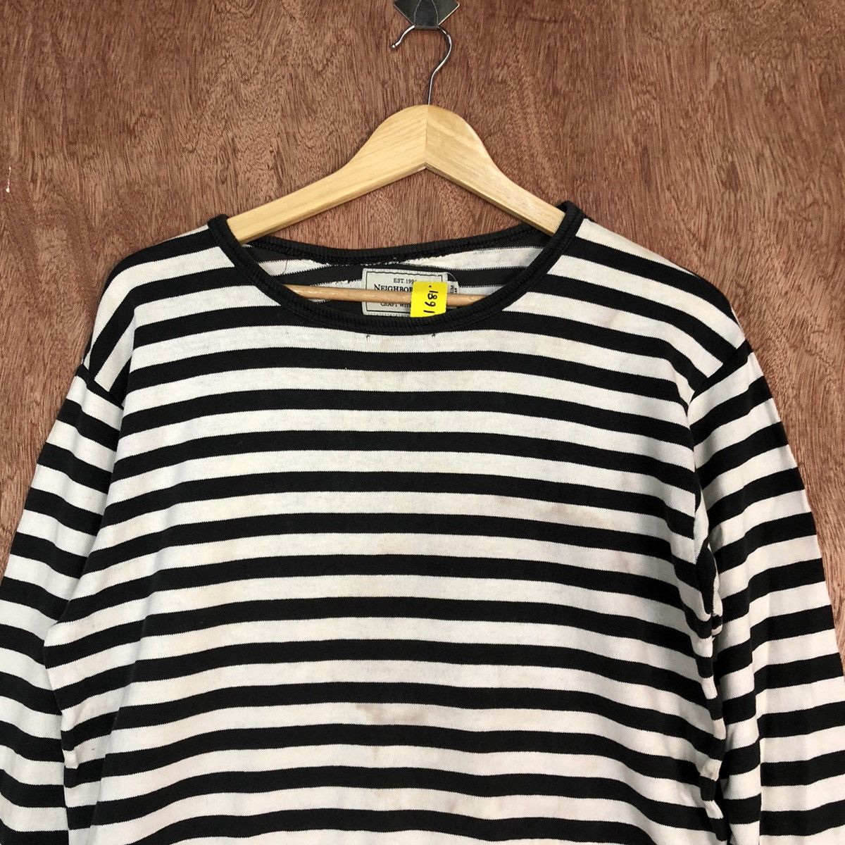 Neighborhood DL Neighborhood Striped Border Long Sleeve Tee #1681 Size US M / EU 48-50 / 2 - 5 Thumbnail