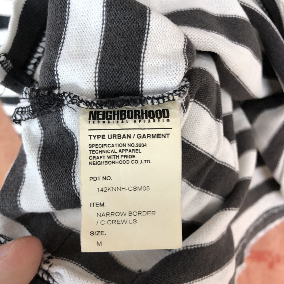 Neighborhood DL Neighborhood Striped Border Long Sleeve Tee #1681 Size US M / EU 48-50 / 2 - 12 Thumbnail