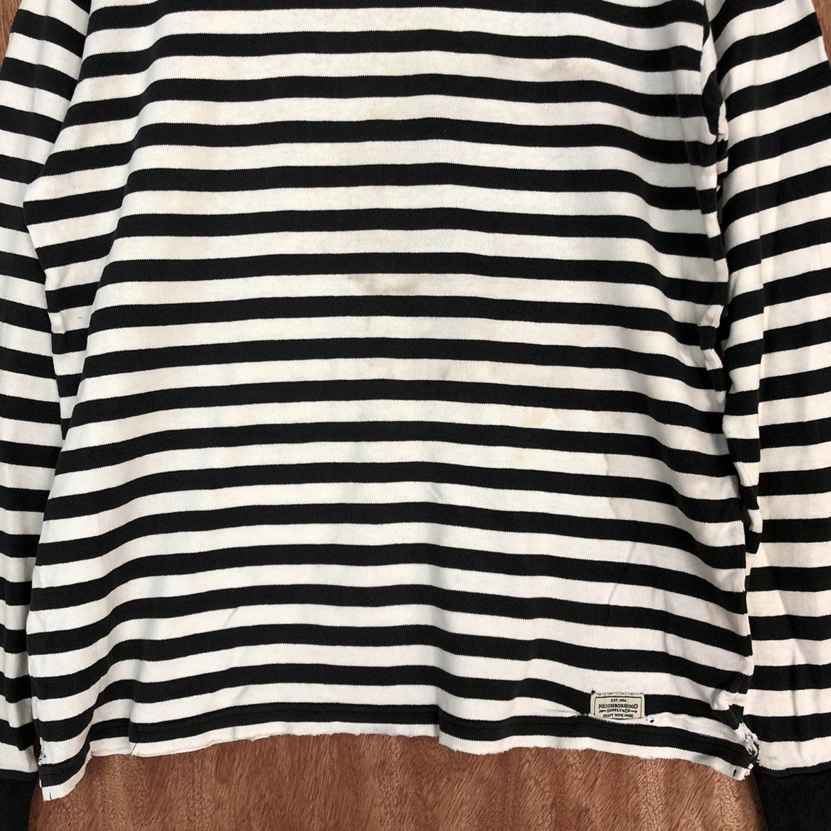 Neighborhood DL Neighborhood Striped Border Long Sleeve Tee #1681 Size US M / EU 48-50 / 2 - 4 Thumbnail