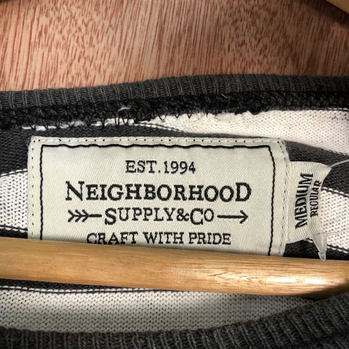 Neighborhood DL Neighborhood Striped Border Long Sleeve Tee #1681 Size US M / EU 48-50 / 2 - 11 Thumbnail