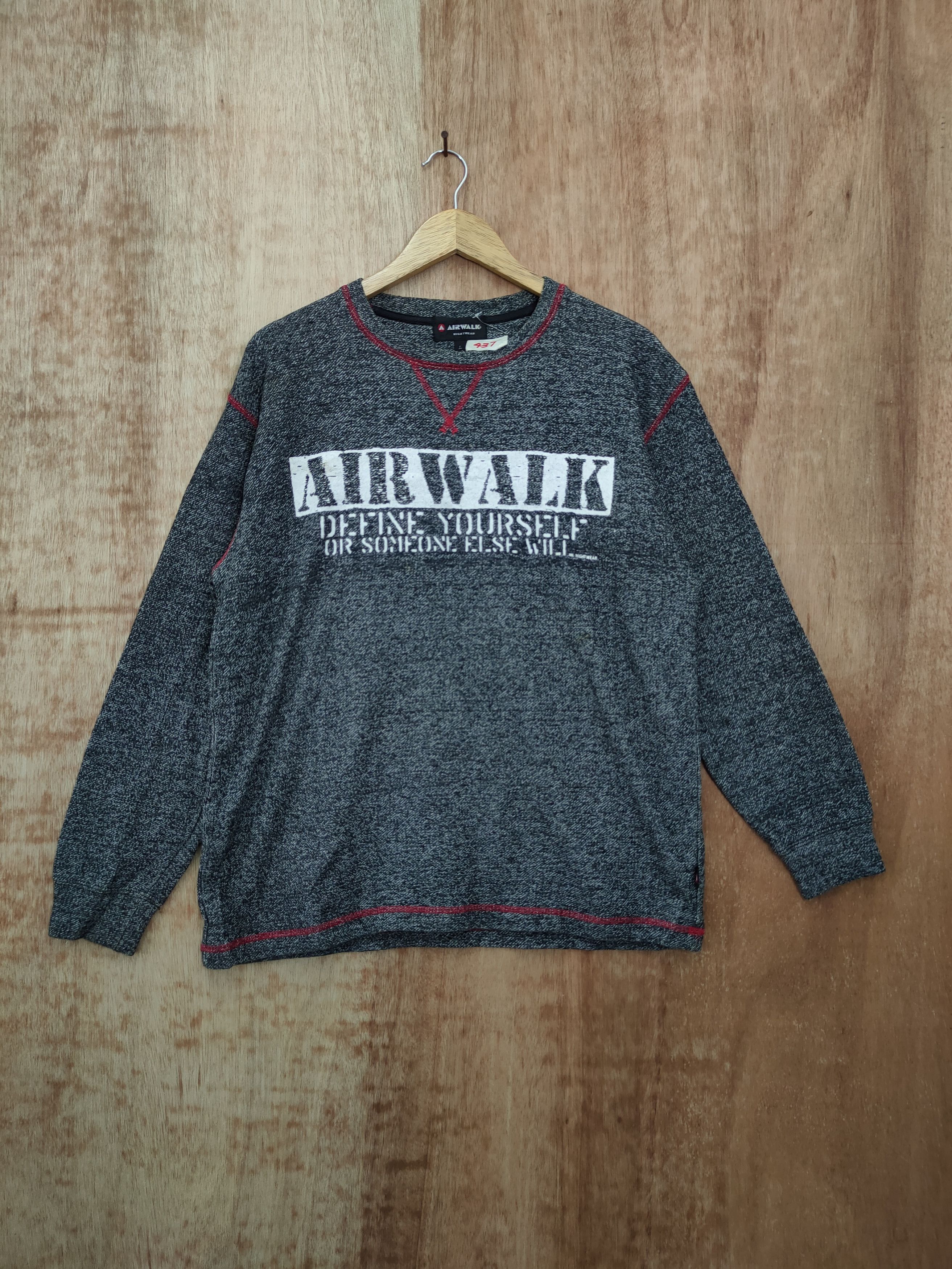 Vintage × Welcome Skateboards DL Airwalk vintage sweatshirt skaters #437 Size US L / EU 52-54 / 3 - 1 Thumbnail