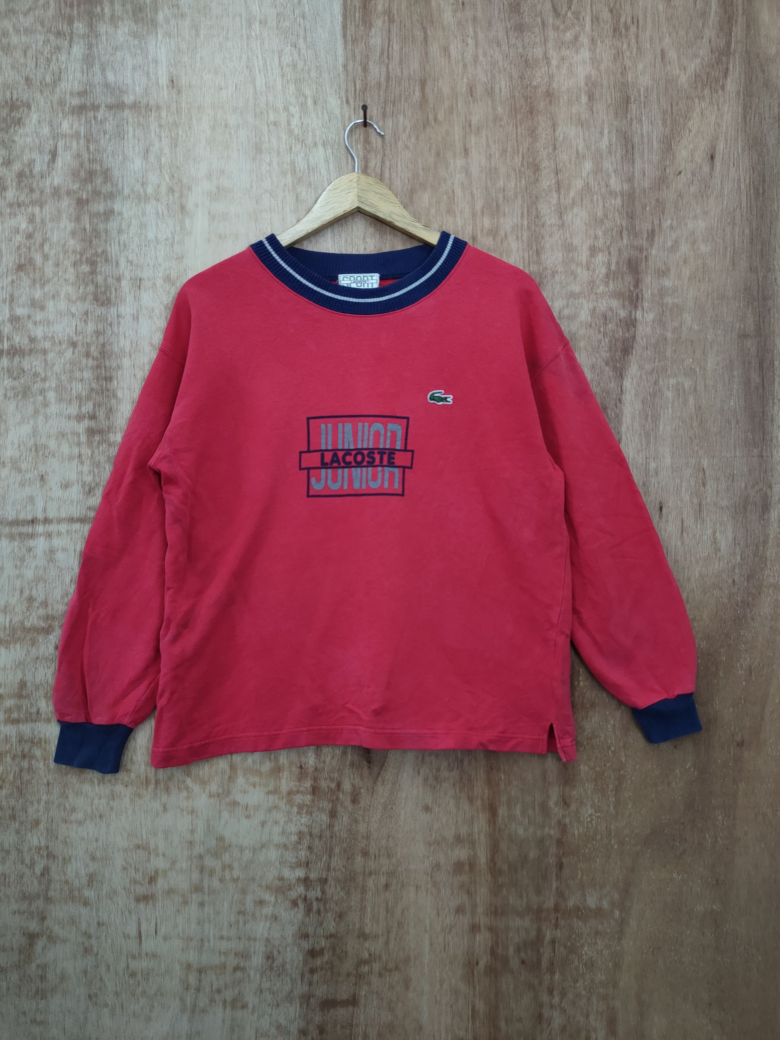 Lacoste × Vintage DL Lacoste vintage red sweatshirt #428 Size US S / EU 44-46 / 1 - 1 Thumbnail