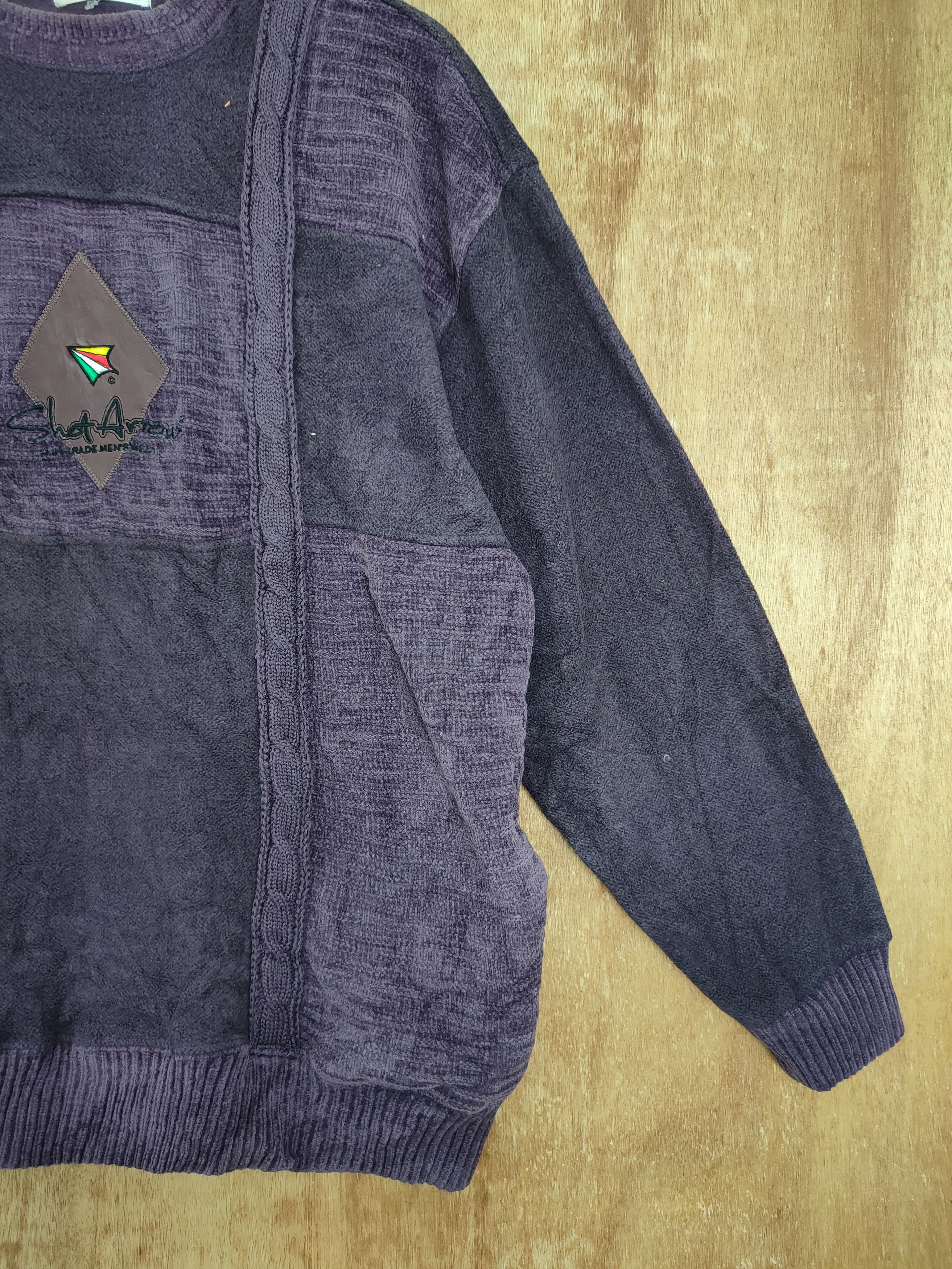 Japanese Brand × Vintage DL Shot Arrow art purple sweatshirt knitwear vintage #373 Size US L / EU 52-54 / 3 - 3 Thumbnail