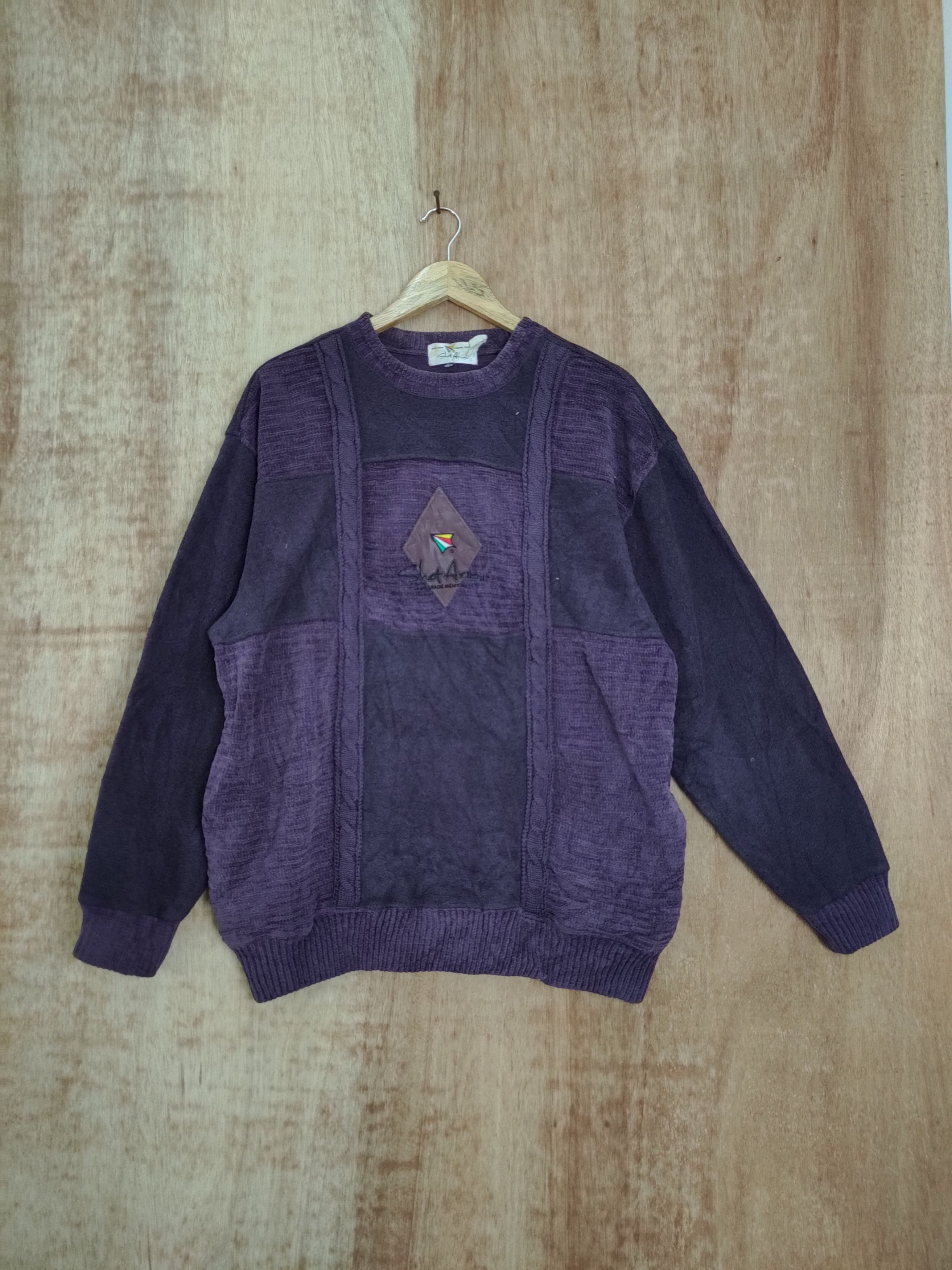 Japanese Brand × Vintage DL Shot Arrow art purple sweatshirt knitwear vintage #373 Size US L / EU 52-54 / 3 - 1 Thumbnail