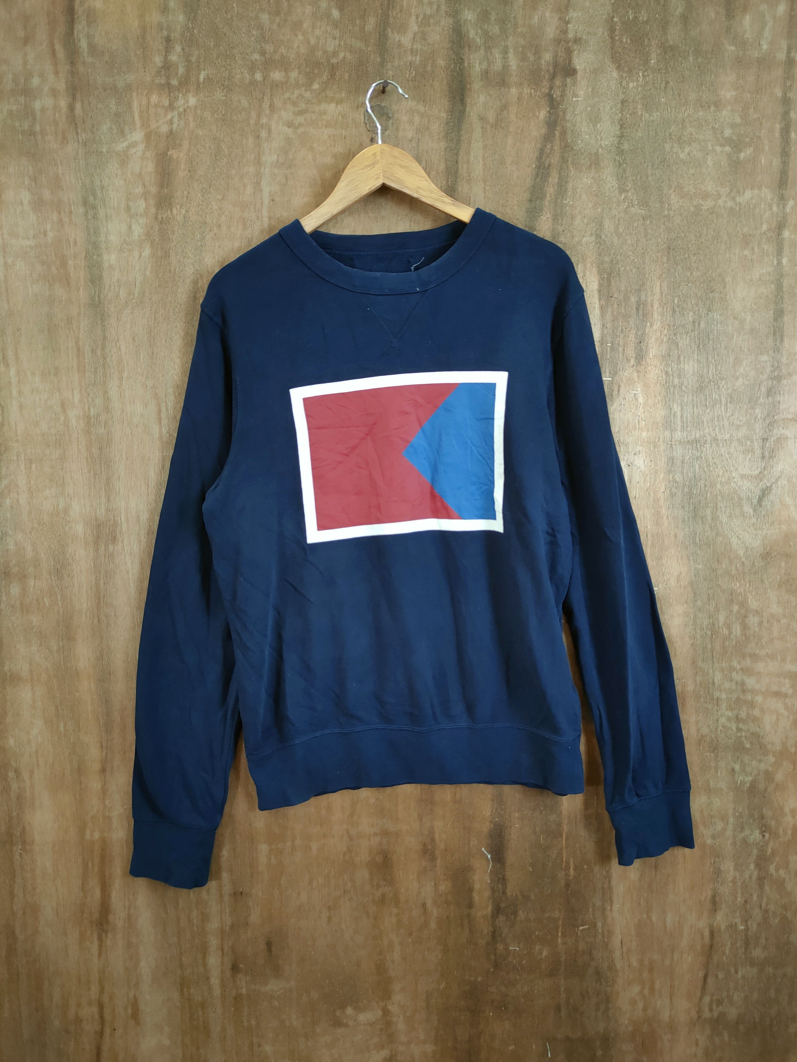 image of Japan Art Box Streetwear Sweatshirt 1114 in Blue, Men's (Size Large)