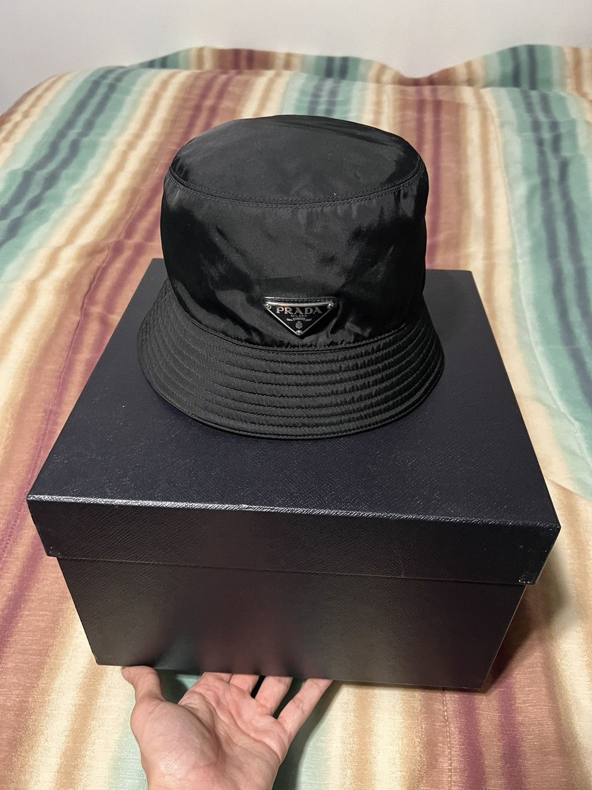 Prada bucket hat grailed deals