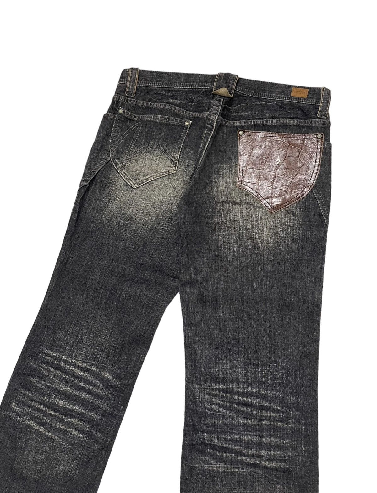 Japanese Brand × Matsuda × PPFM Vintage Nicole Club Japan Leather Pocket Jeans Size US 33 - 1 Thumbnail