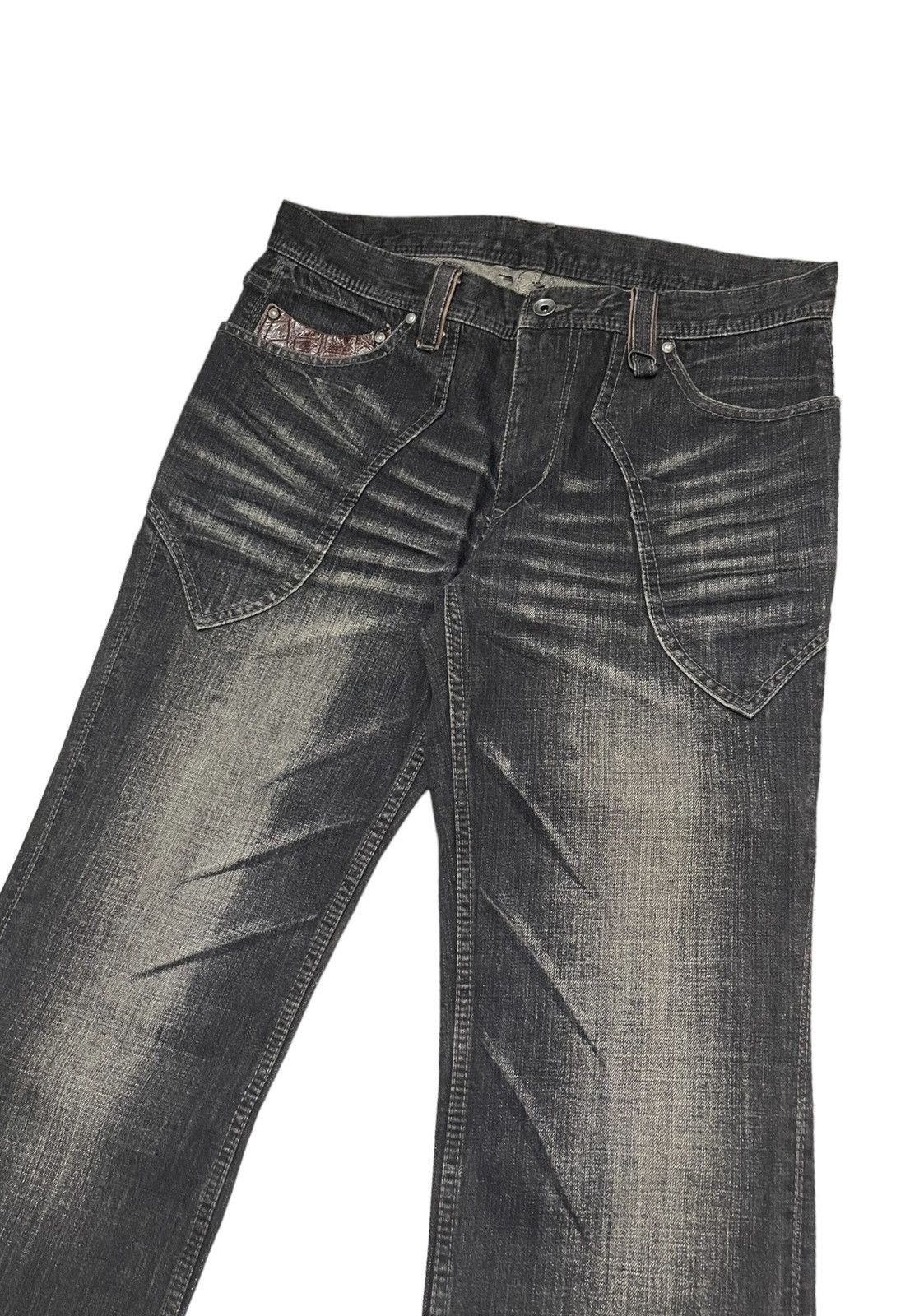Japanese Brand × Matsuda × PPFM Vintage Nicole Club Japan Leather Pocket Jeans Size US 33 - 2 Thumbnail