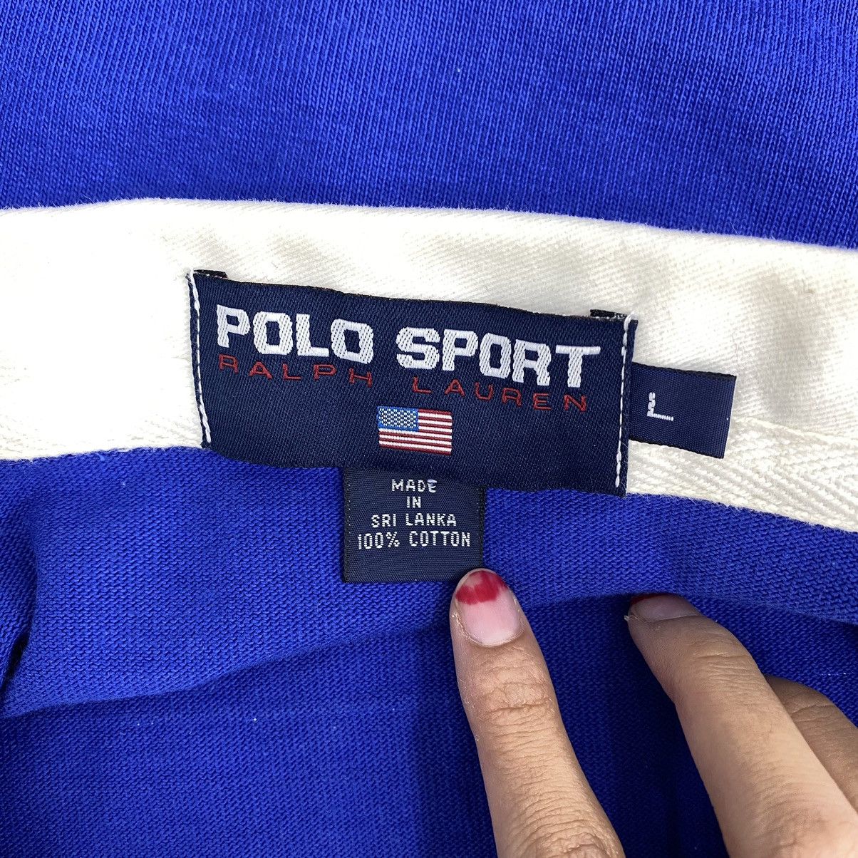 Polo Ralph Lauren Vintage POLO SPORT RL Usa K-Swiss Design Short Sleeve Shirt Size US L / EU 52-54 / 3 - 6 Thumbnail