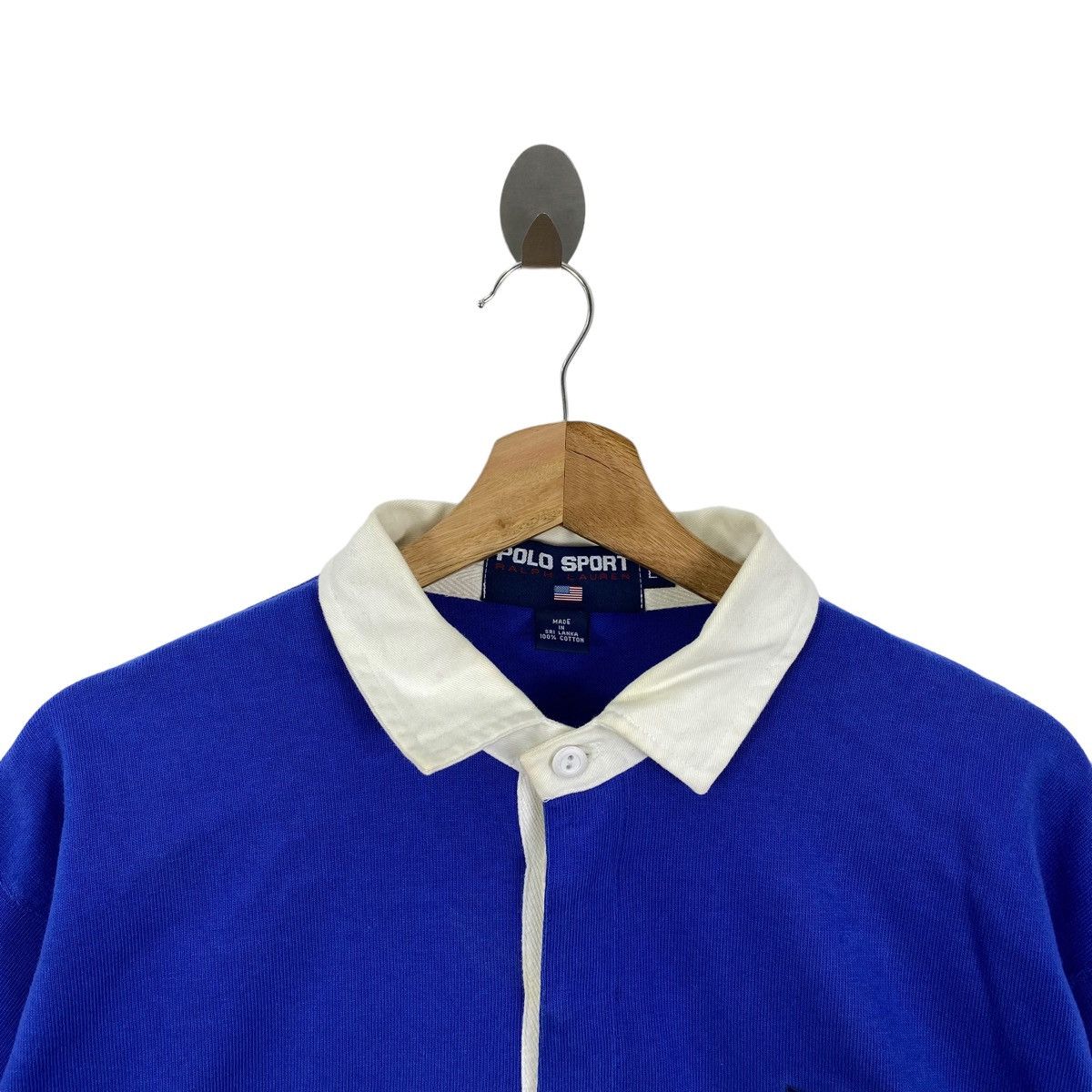 Polo Ralph Lauren Vintage POLO SPORT RL Usa K-Swiss Design Short Sleeve Shirt Size US L / EU 52-54 / 3 - 4 Thumbnail
