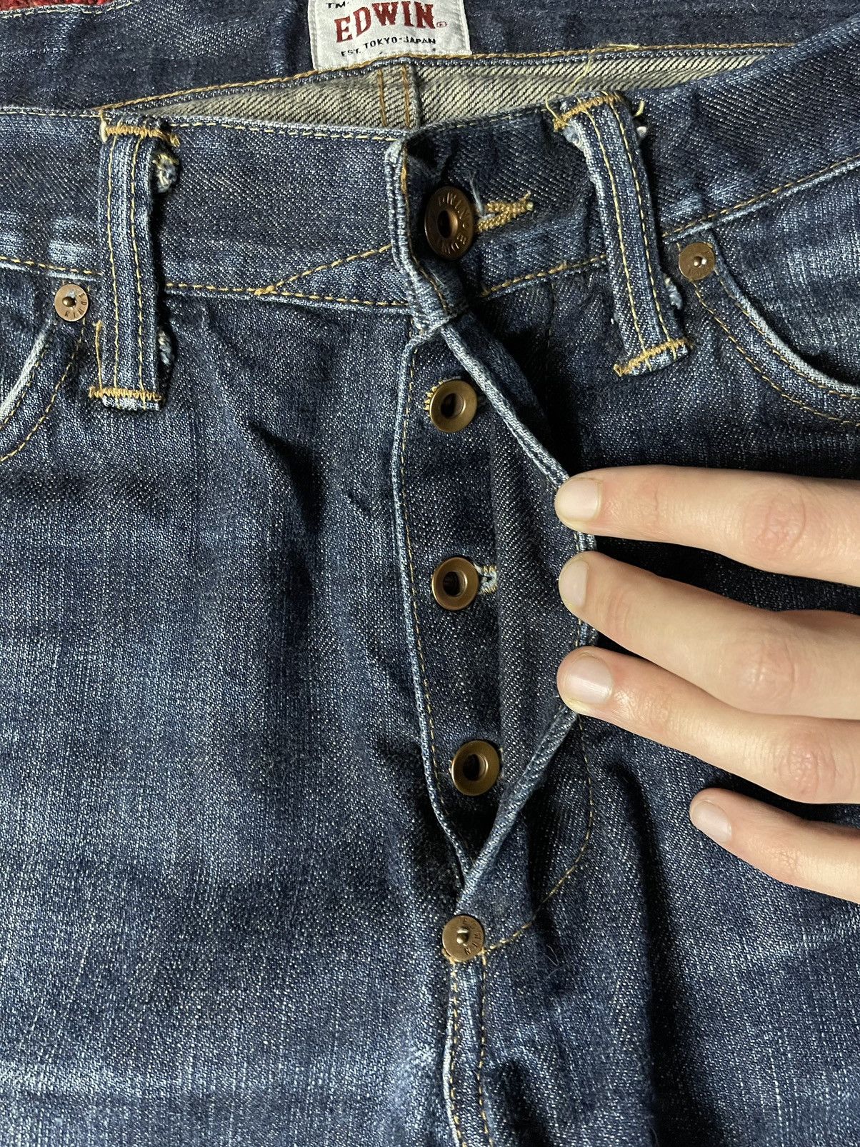 Edwin × Japanese Brand Edwin rainbow selvedge denim pants Size US 32 / EU 48 - 5 Thumbnail