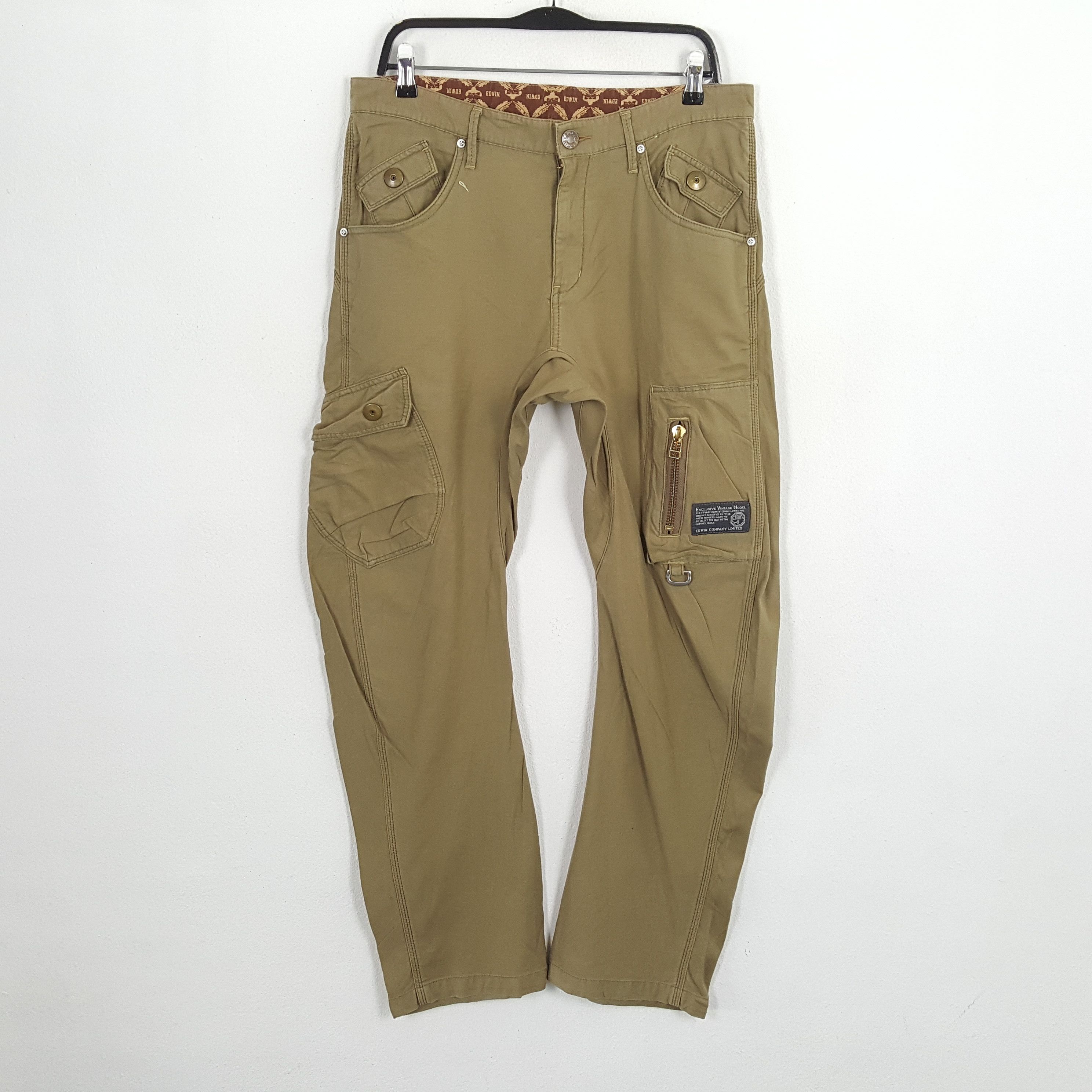 EDWIN Japanese Brand Multi Pocket Cargo Style Pants