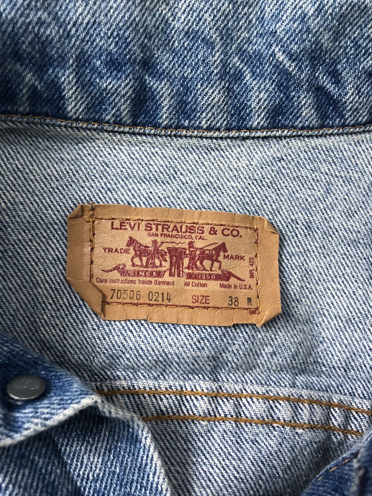 Levi's × Vintage Vintage 90a Levis Denim Trucker Jacket Size S / US 4 / IT 40 - 9 Thumbnail