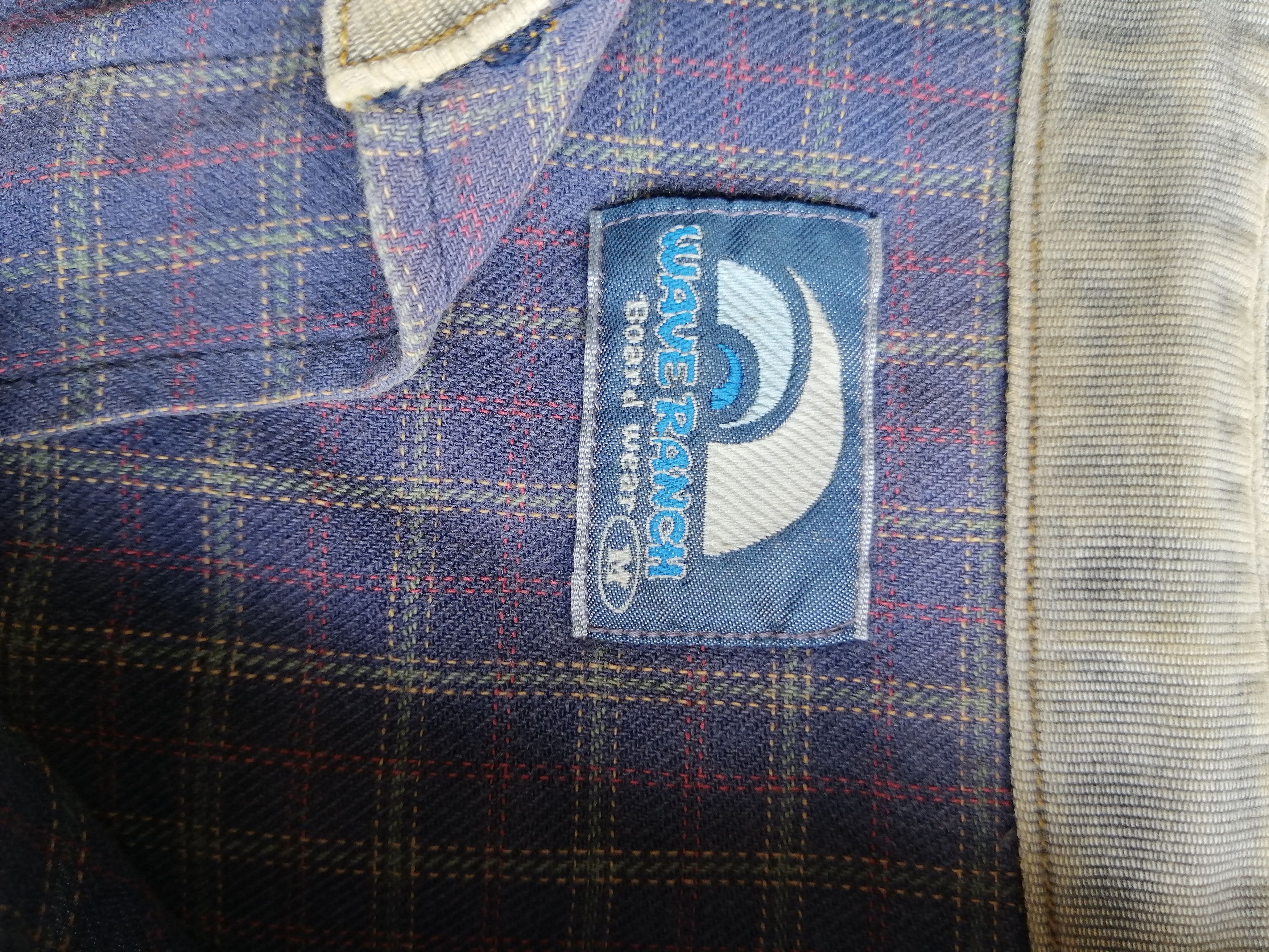 Denim & Co. × Designer Vintage Wave Ranch Board Wear Flannel Denim Button Up Size US M / EU 48-50 / 2 - 5 Thumbnail