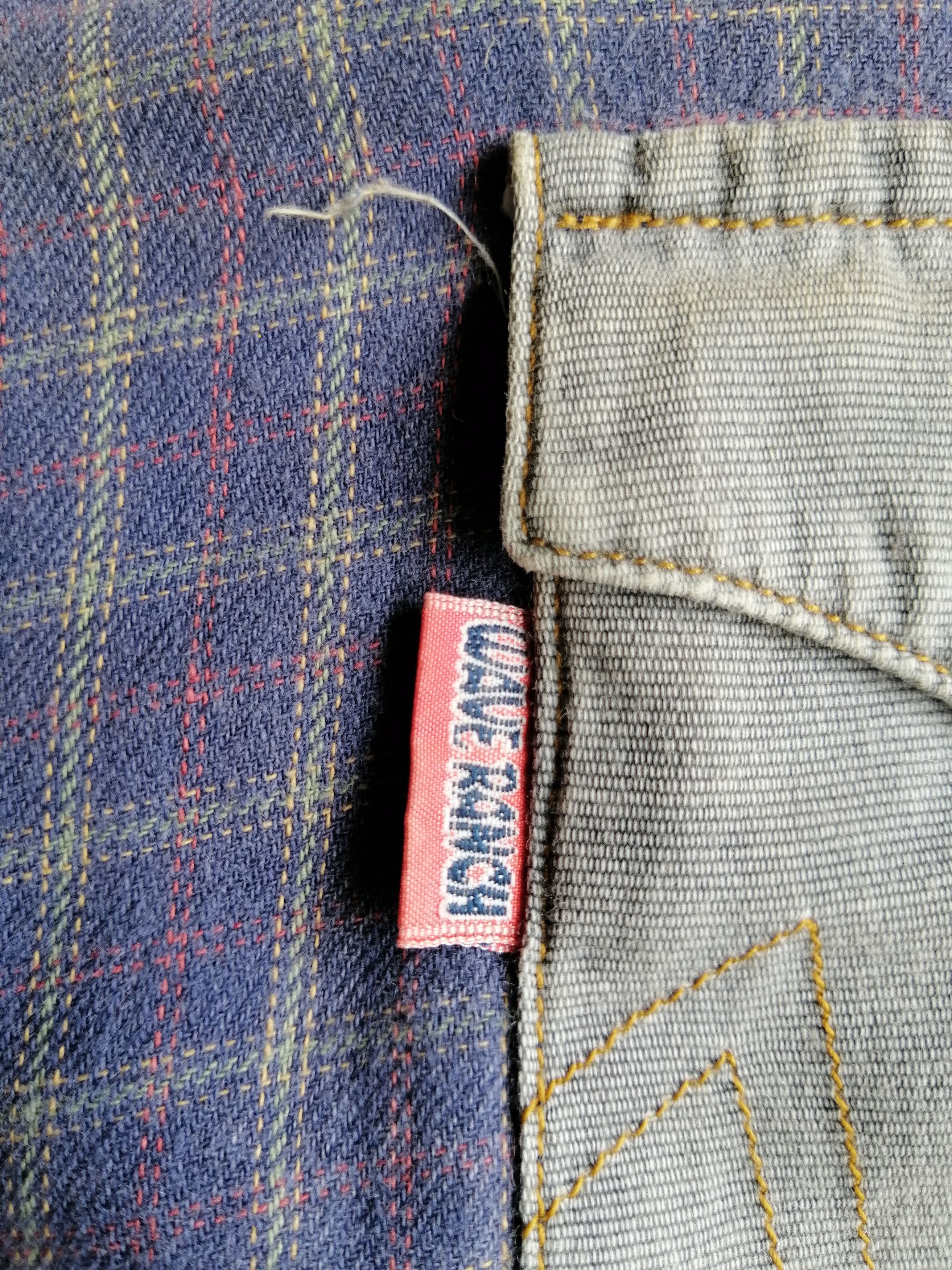 Denim & Co. × Designer Vintage Wave Ranch Board Wear Flannel Denim Button Up Size US M / EU 48-50 / 2 - 4 Thumbnail