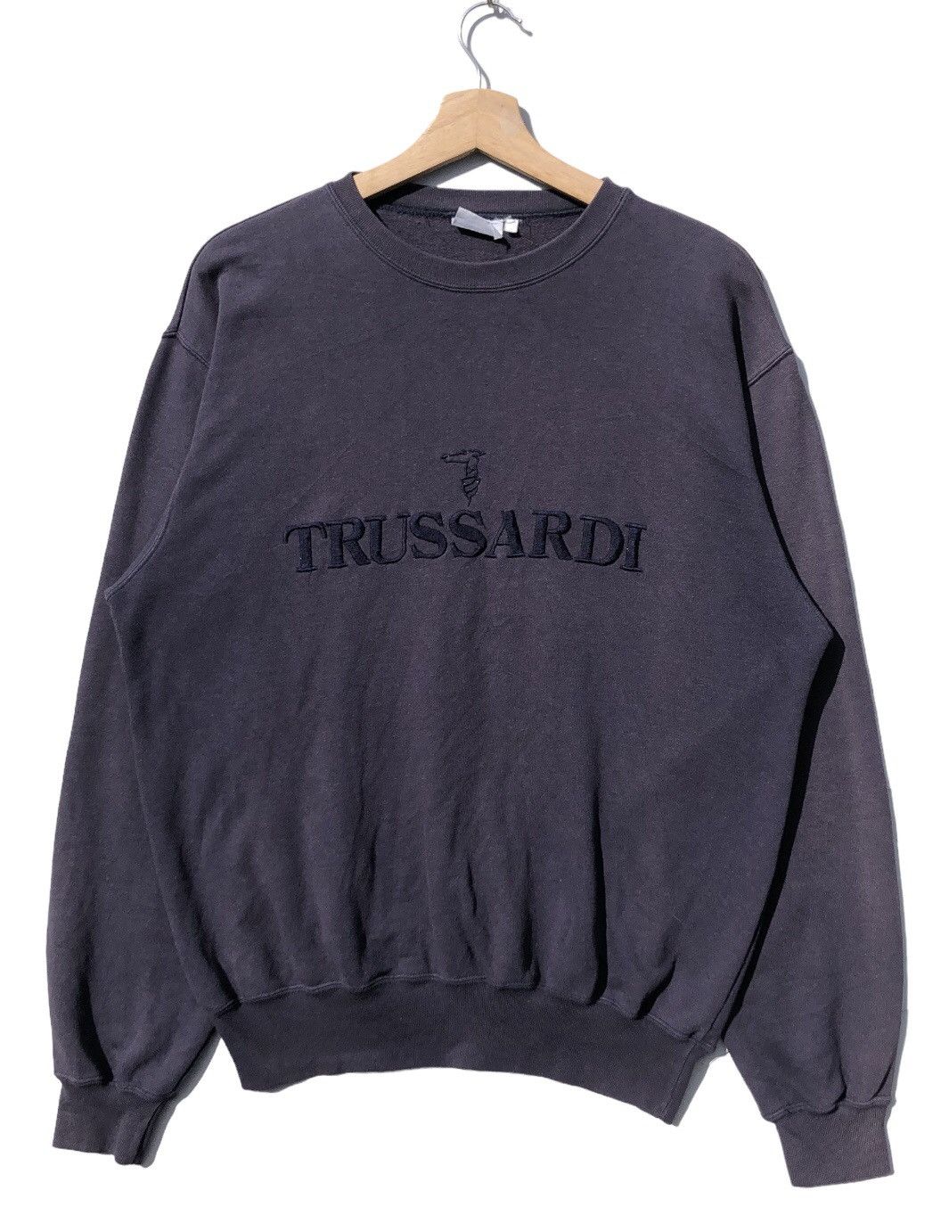 image of Trussardi Sweatshirt in Faded Blue, Men's (Size Large)