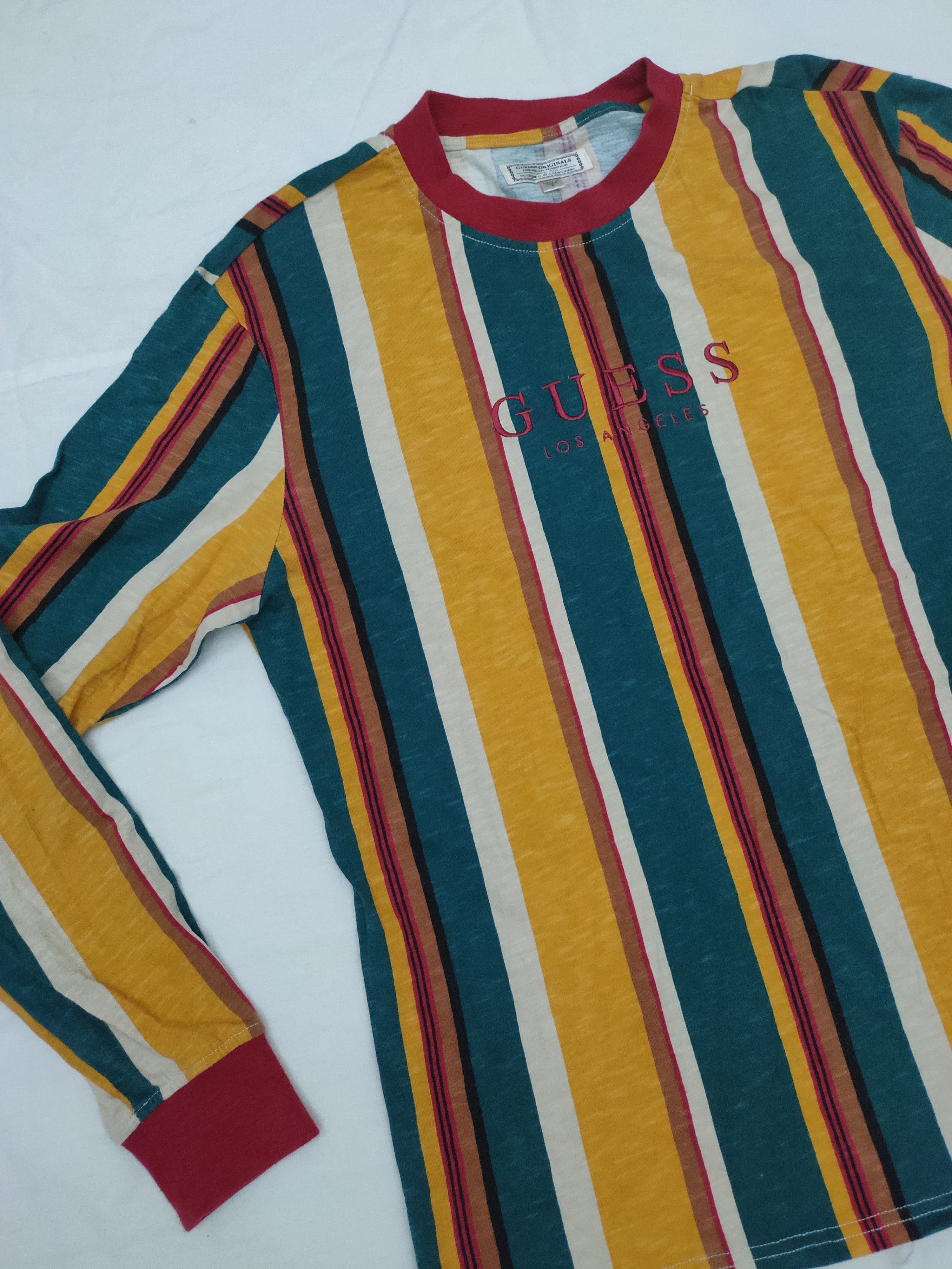 A$AP Rocky Vintage Guess x Asap Rocky Striped Longsleeve T Shirt Size US M / EU 48-50 / 2 - 3 Thumbnail