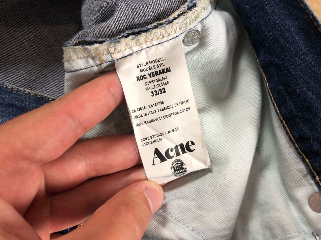 Acne Studios Acne studios pants denim jeans blue size L33 W 32 Size US 33 - 6 Thumbnail