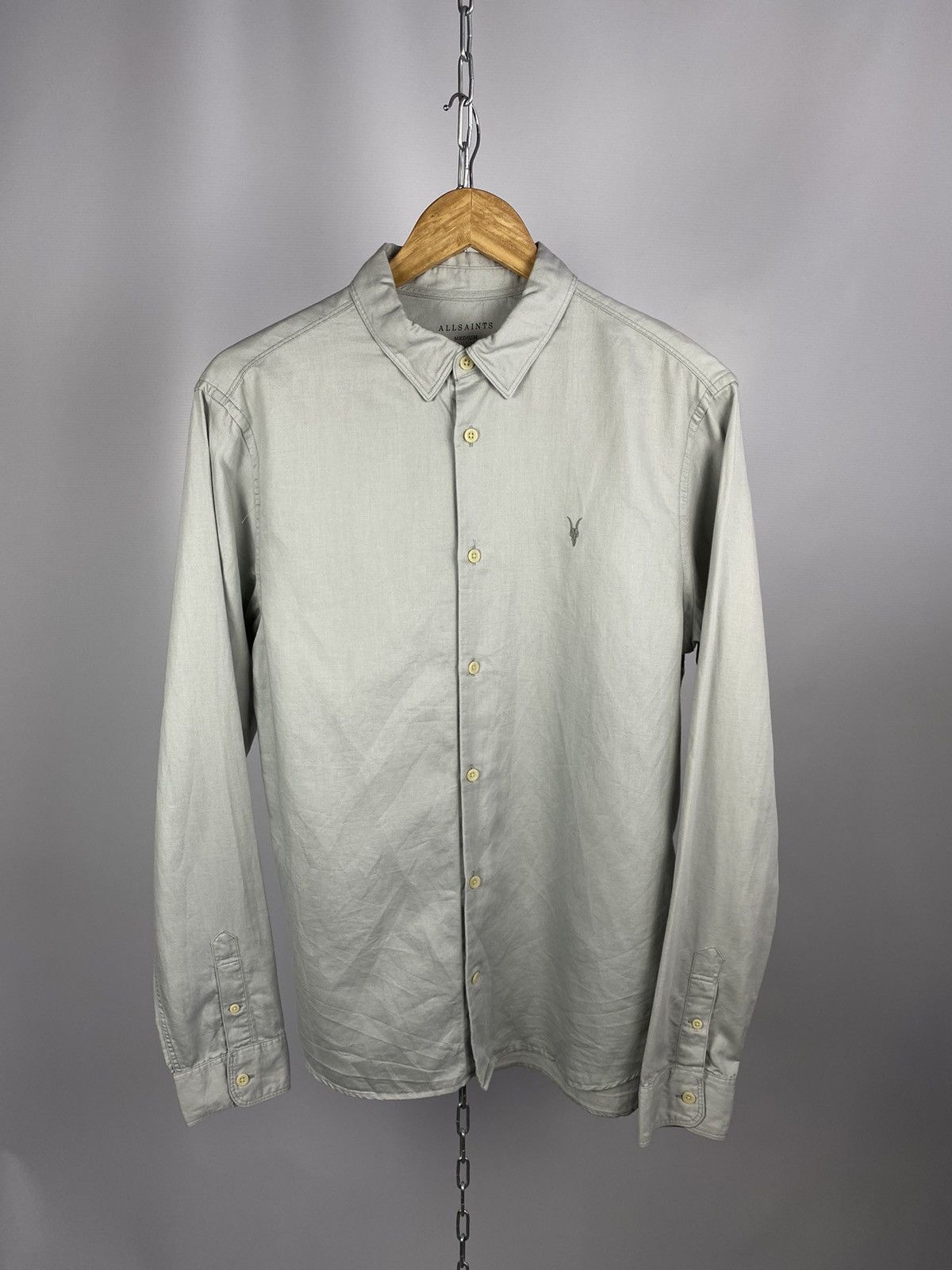 Allsaints Allsaints luxury shirt streetwear grey size M Size US M / EU 48-50 / 2 - 1 Thumbnail
